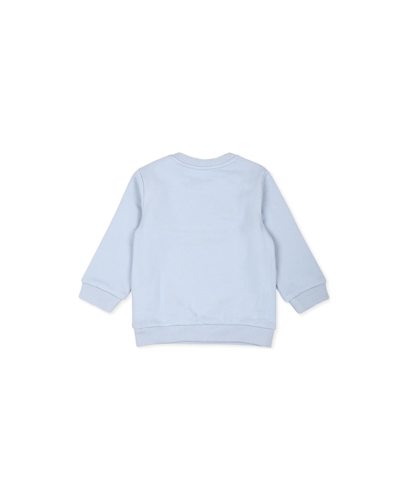 Off-White Light Blue Sweatshirt For Baby Boy With Logo - Light Blue