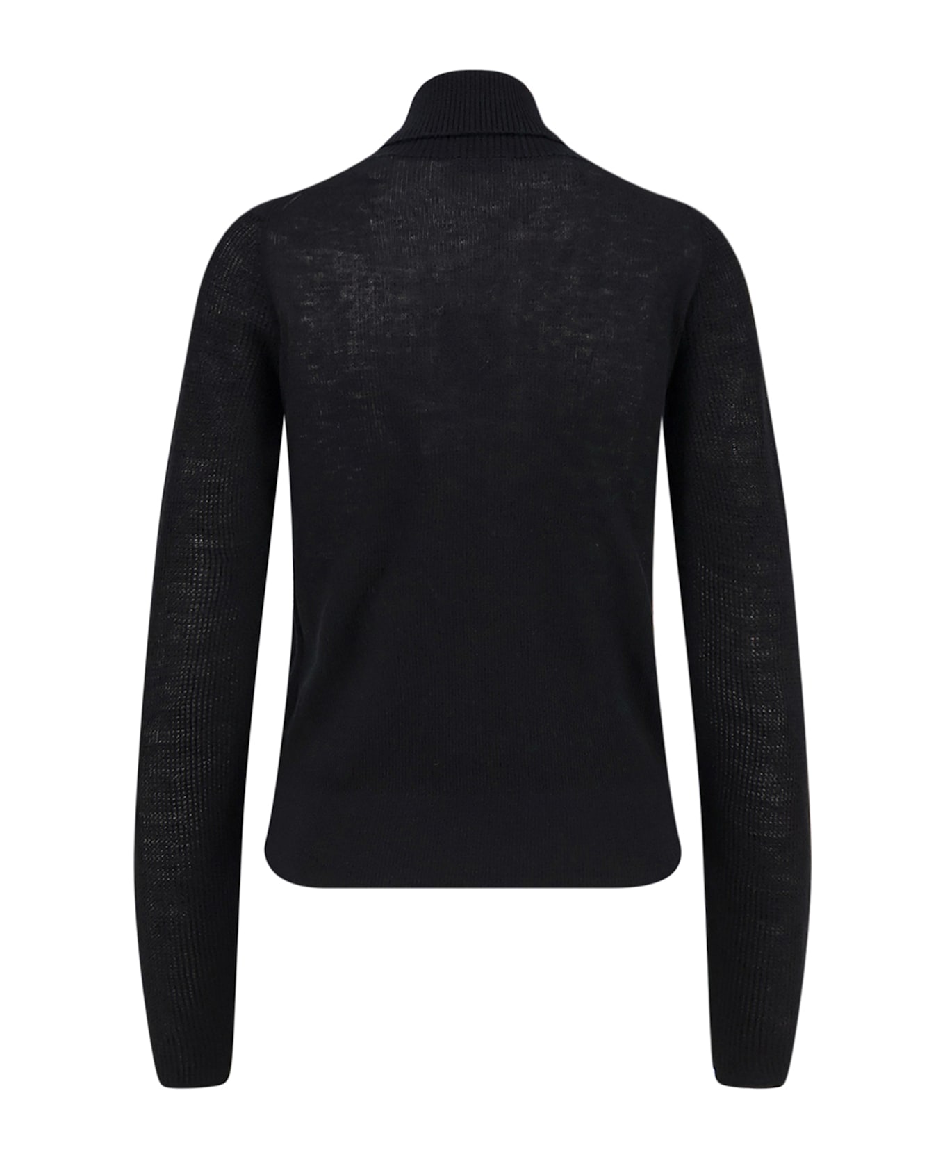 Burberry Alpaca And Wool Blend Turtleneck - Black