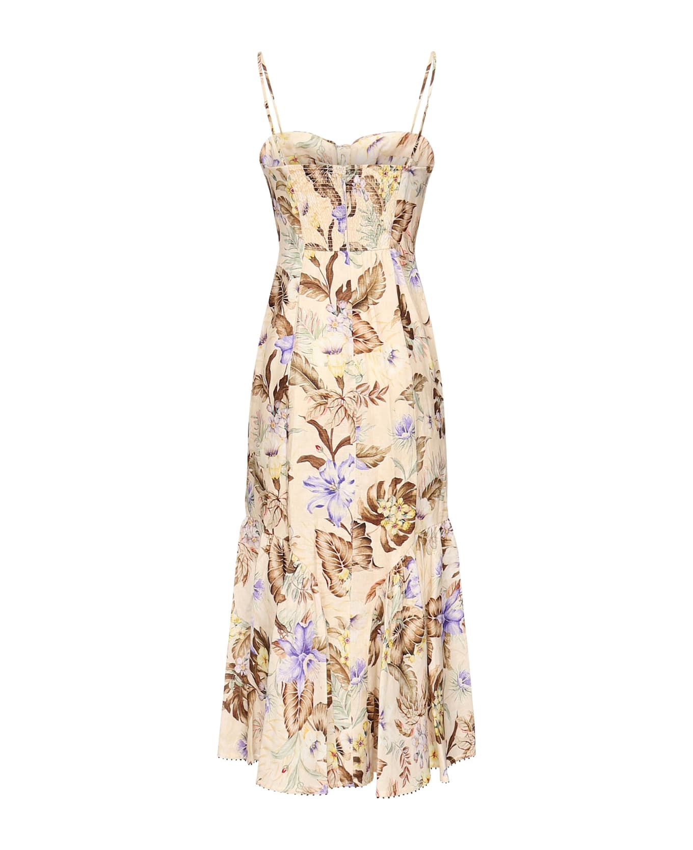 Zimmermann Coco Midi Dress - Cream Multi Floral