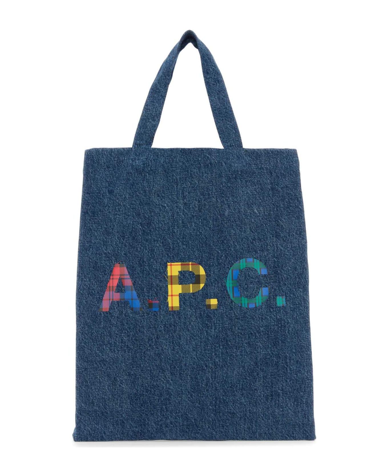 A.P.C. Denim Mini Lou Shopping Bag - WASHEDINDIGO