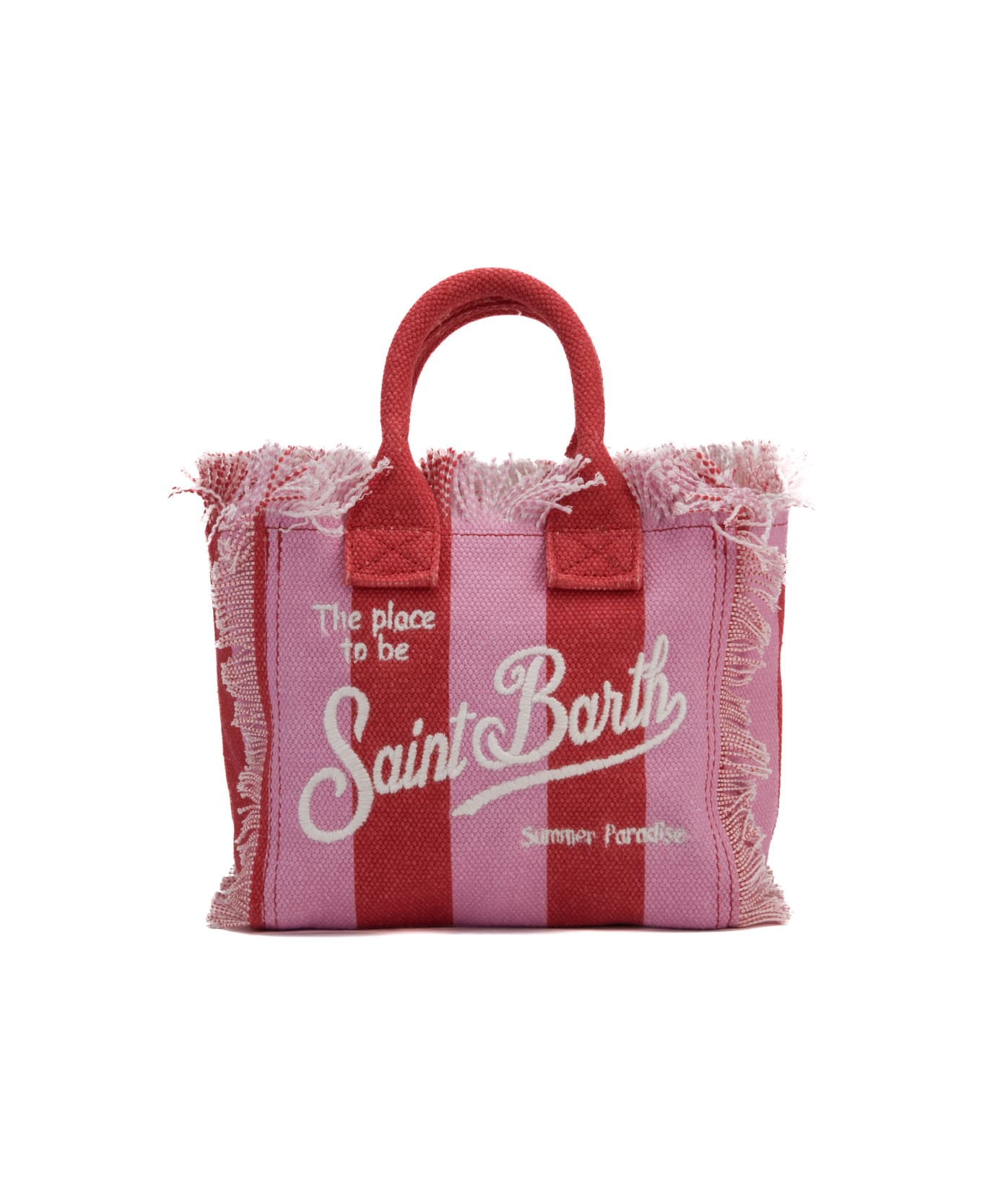 MC2 Saint Barth Vanity Mini Stripes Pop Bag - Rosso/rosa