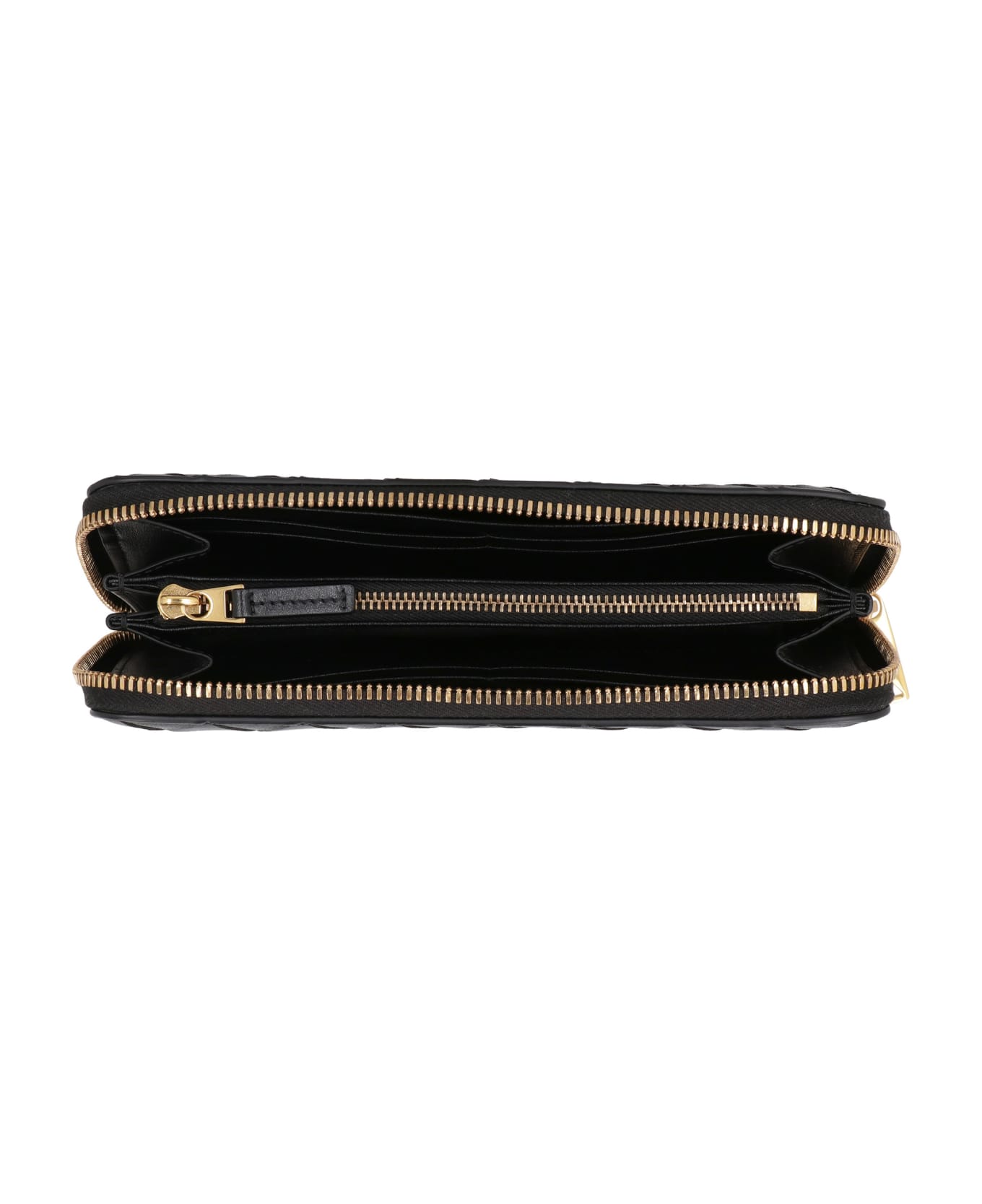 Bottega Veneta Leather Zip-around Wallet - black 財布