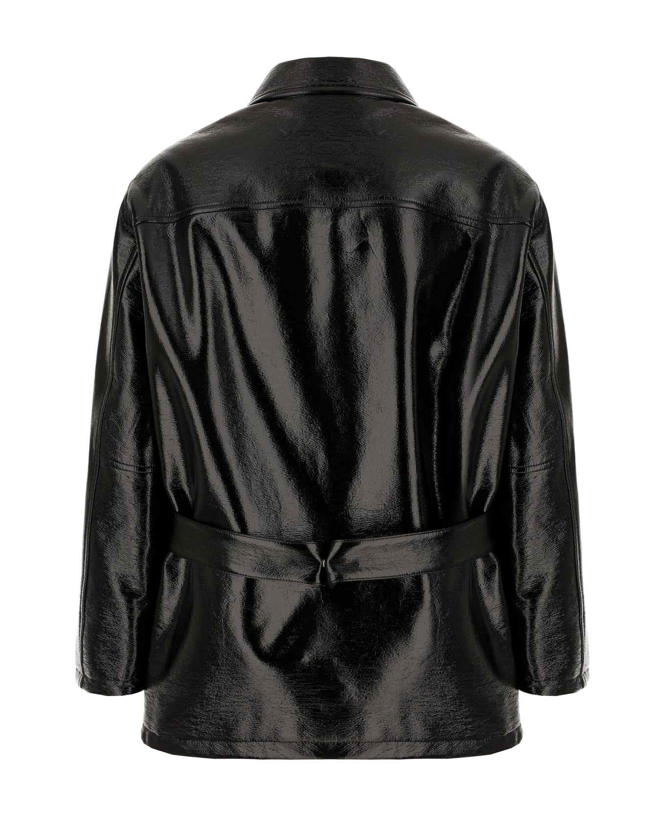 Courrèges Black Synthetic Leather Jacket - Black