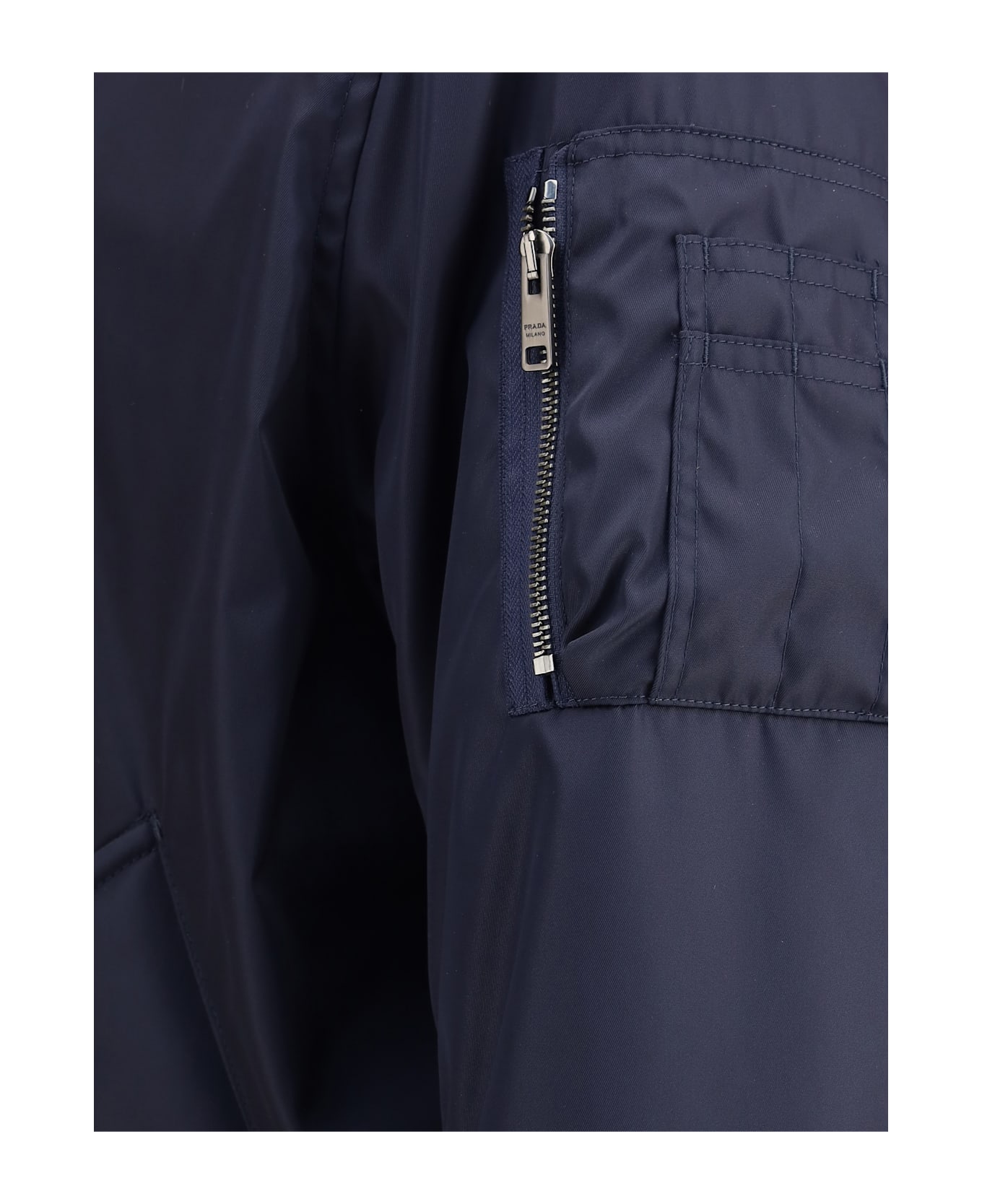 Prada Bomber Jacket With Rib-knit Collar