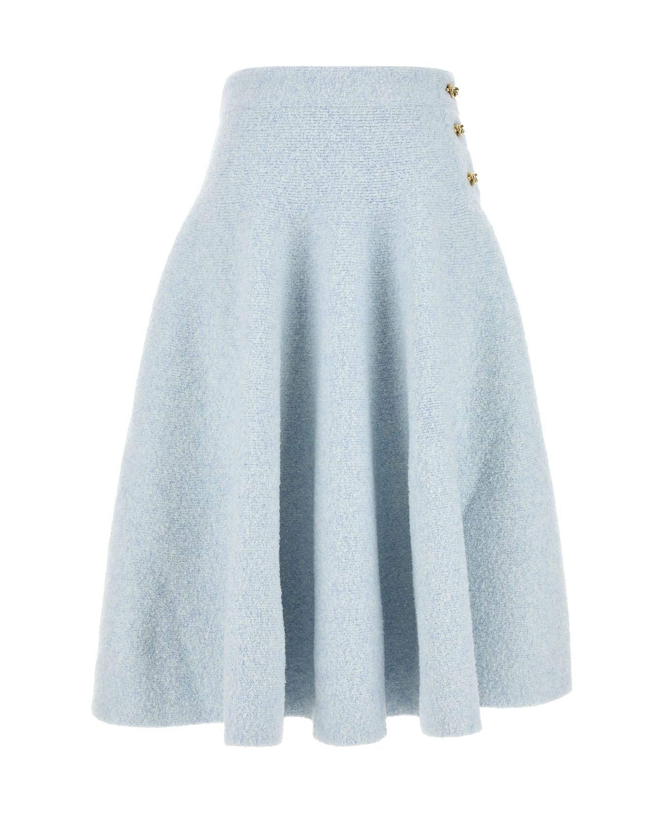 Bottega Veneta Pastel Light-blue Stretch Cotton Blend Skirt - BUBBLE