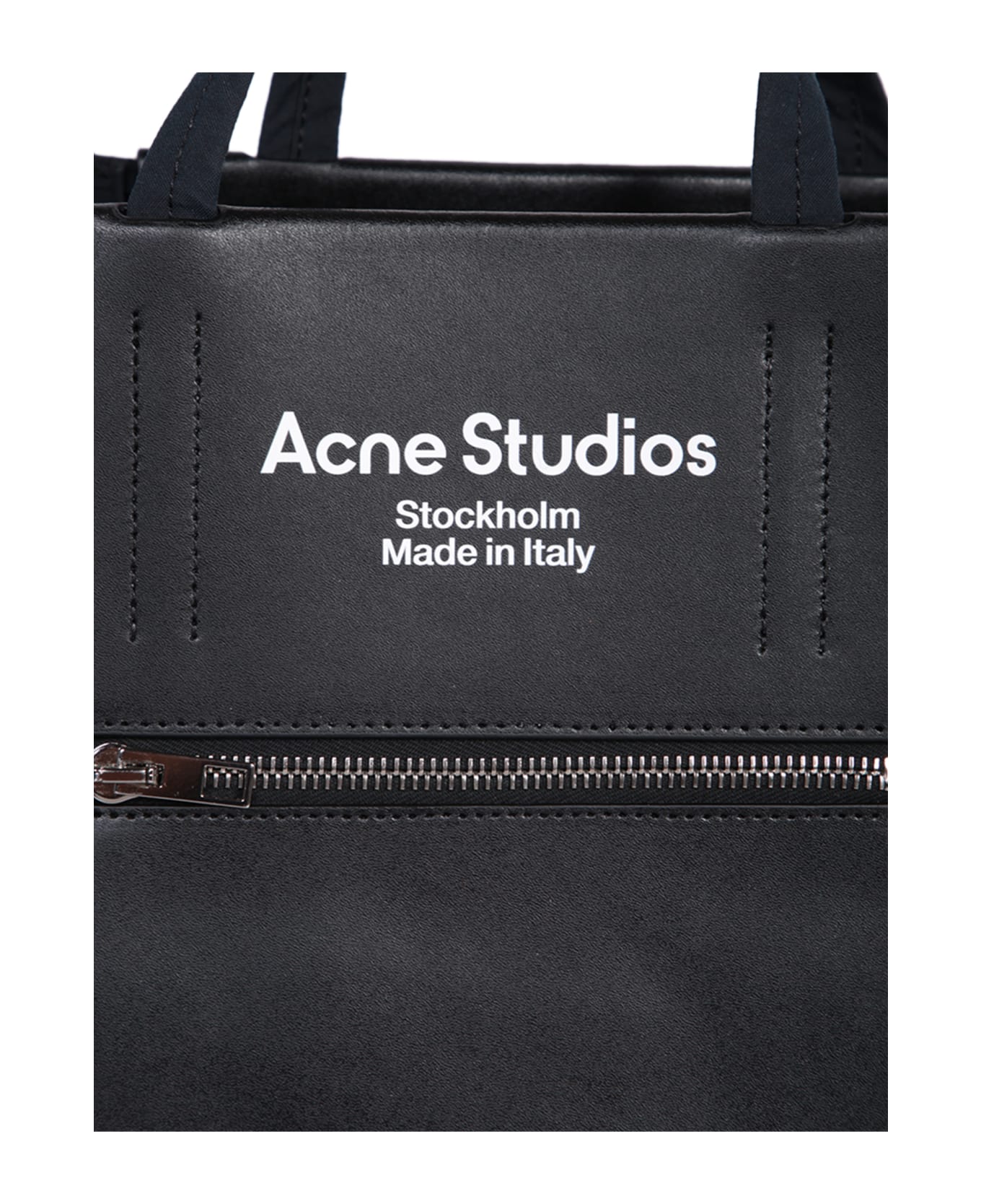 Acne Studios Papery Logo Printed Tote Bag - Black トートバッグ