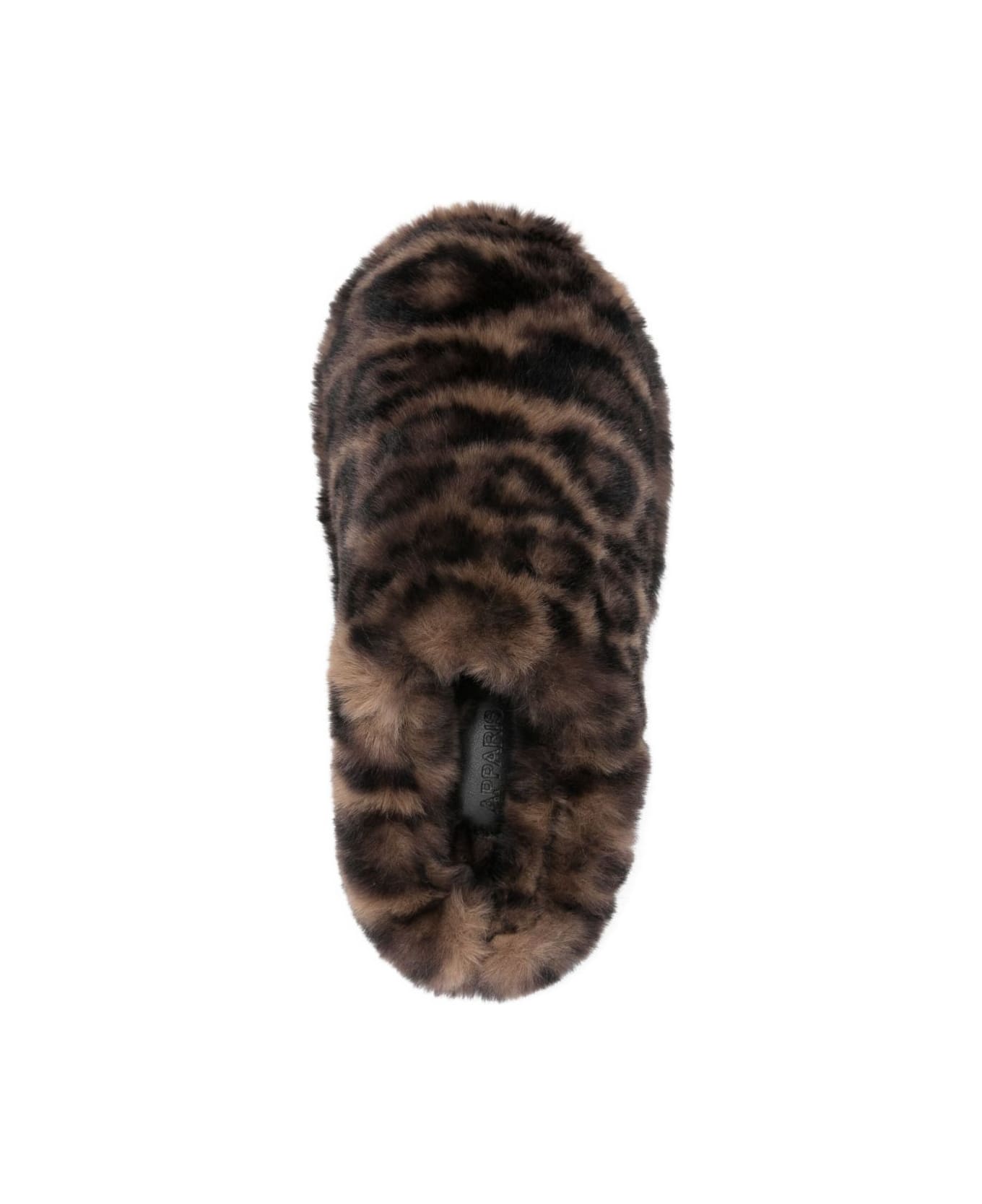Apparis Misha Leopard Slippers - Brown