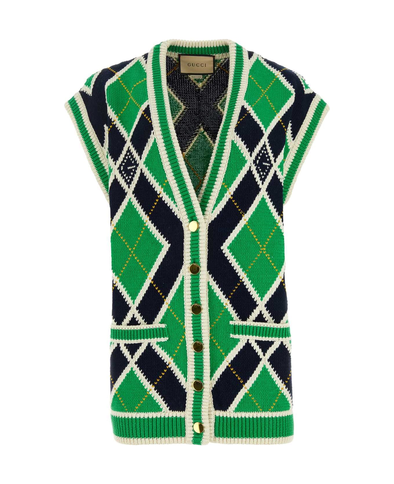 Gucci Embroidered Cotton Vest - YARDINKMILK ベスト