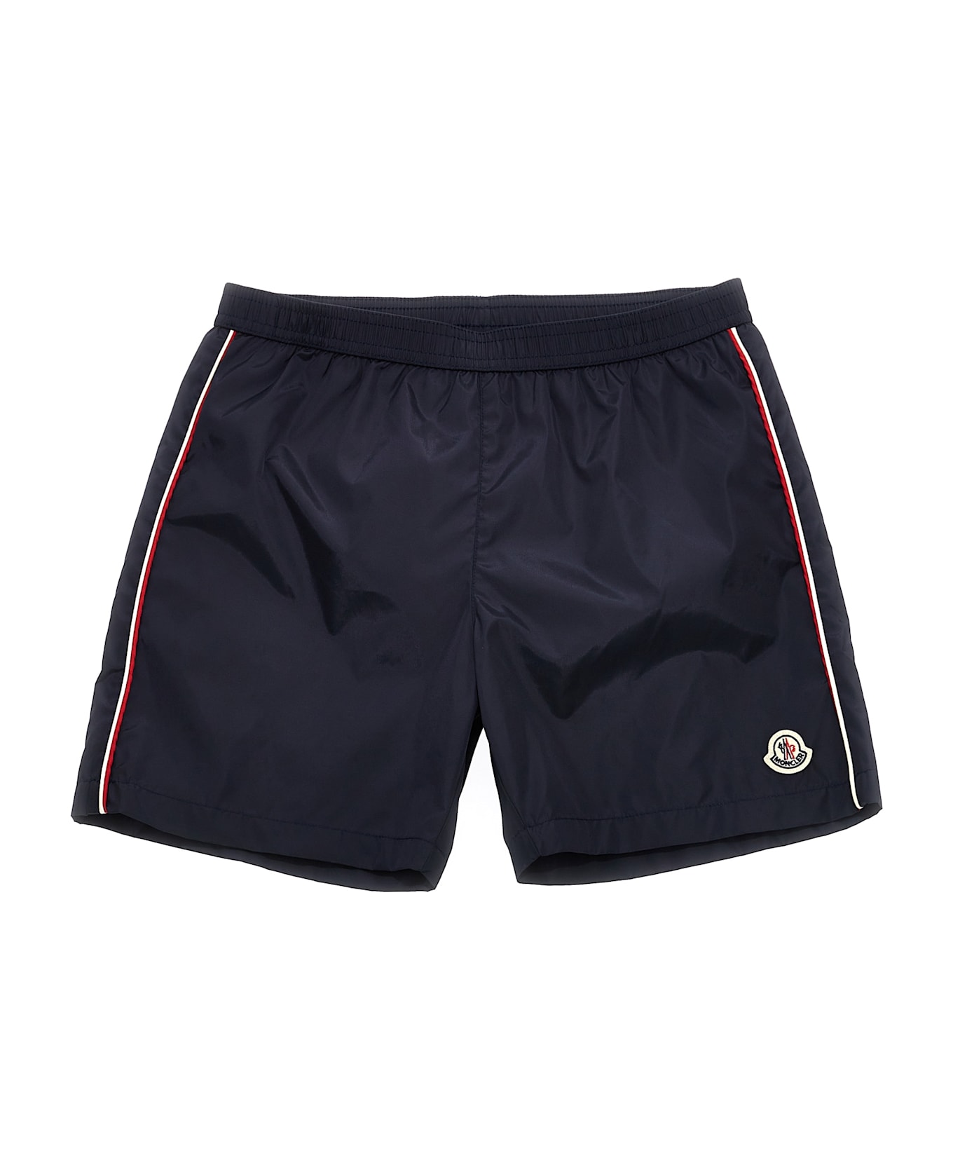 Moncler Logo Patch Swim Shorts - Blue