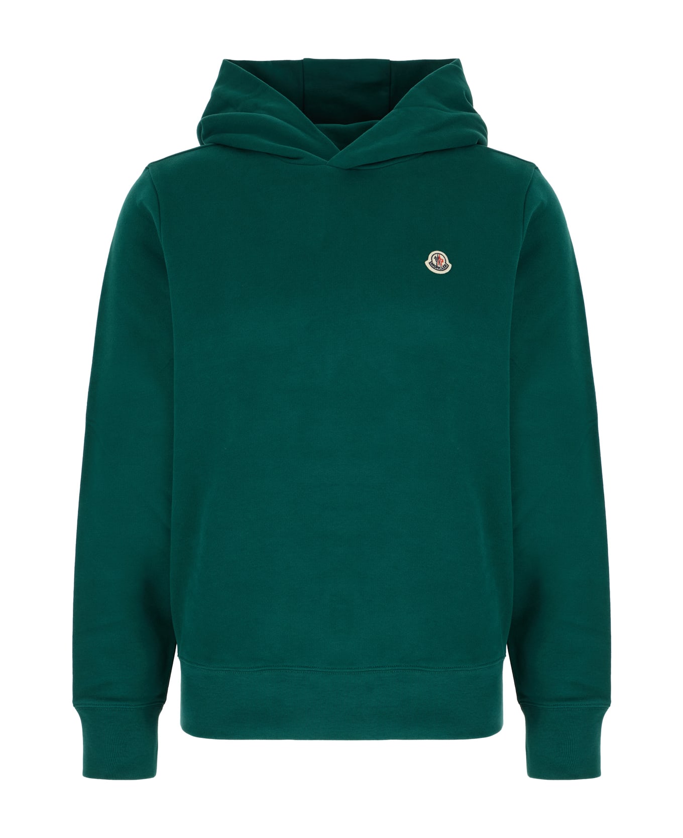 Moncler Green Cotton Sweatshirt - Verde