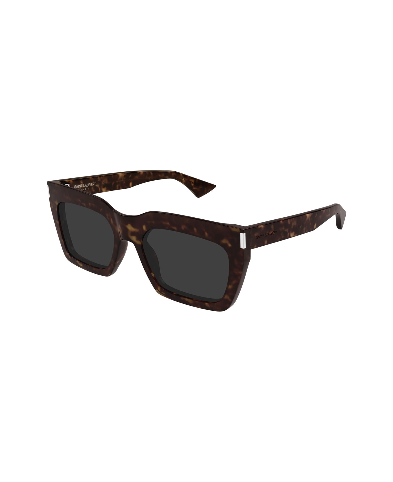 Saint Laurent Eyewear Saint Laurent Sl 810 Linea Corner Angle 002 Havana Crystal Grey Sunglasses - Marrone