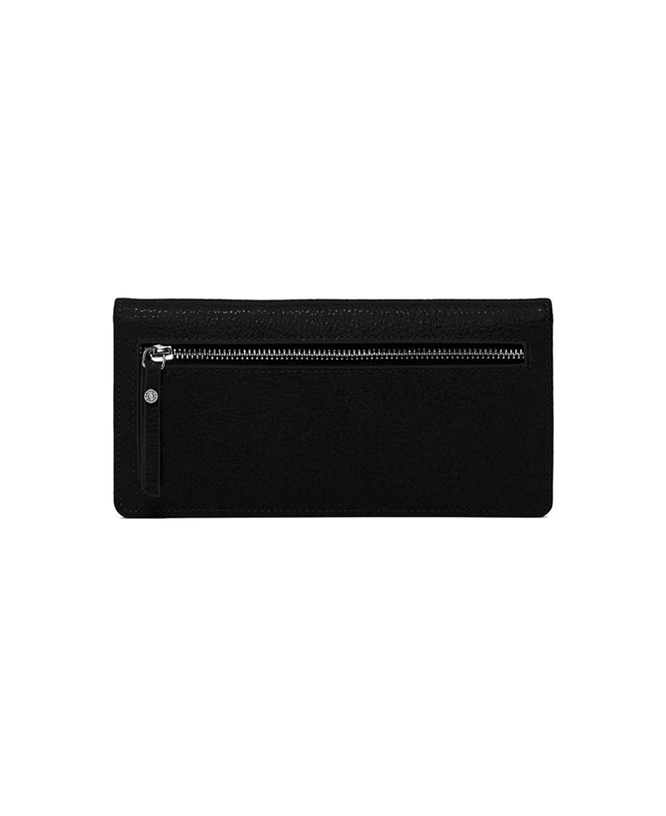 Gianni Chiarini Wallets Dollaro Wallet In Hammered Leather - NERO