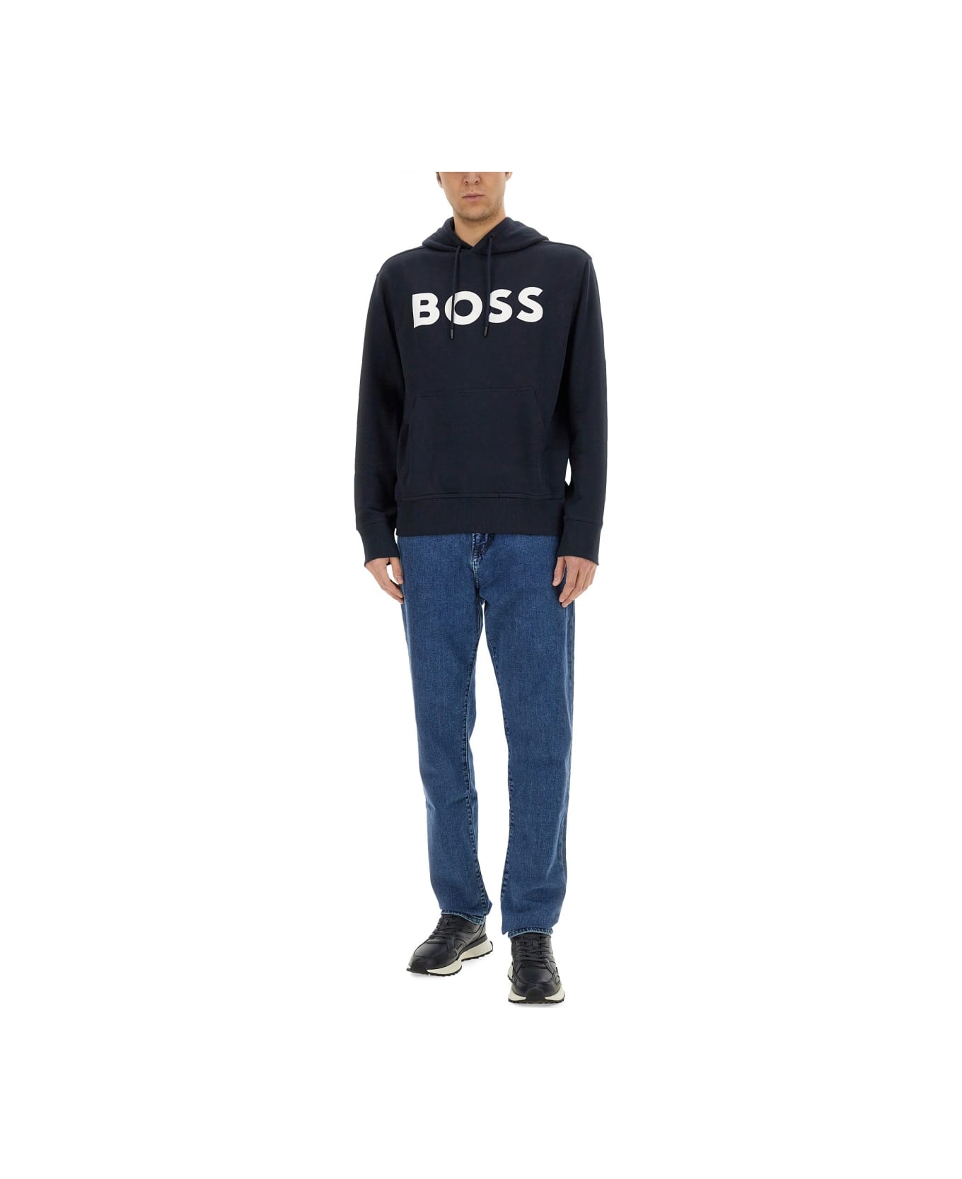 Hugo Boss Sweatshirt With Logo - BLUE