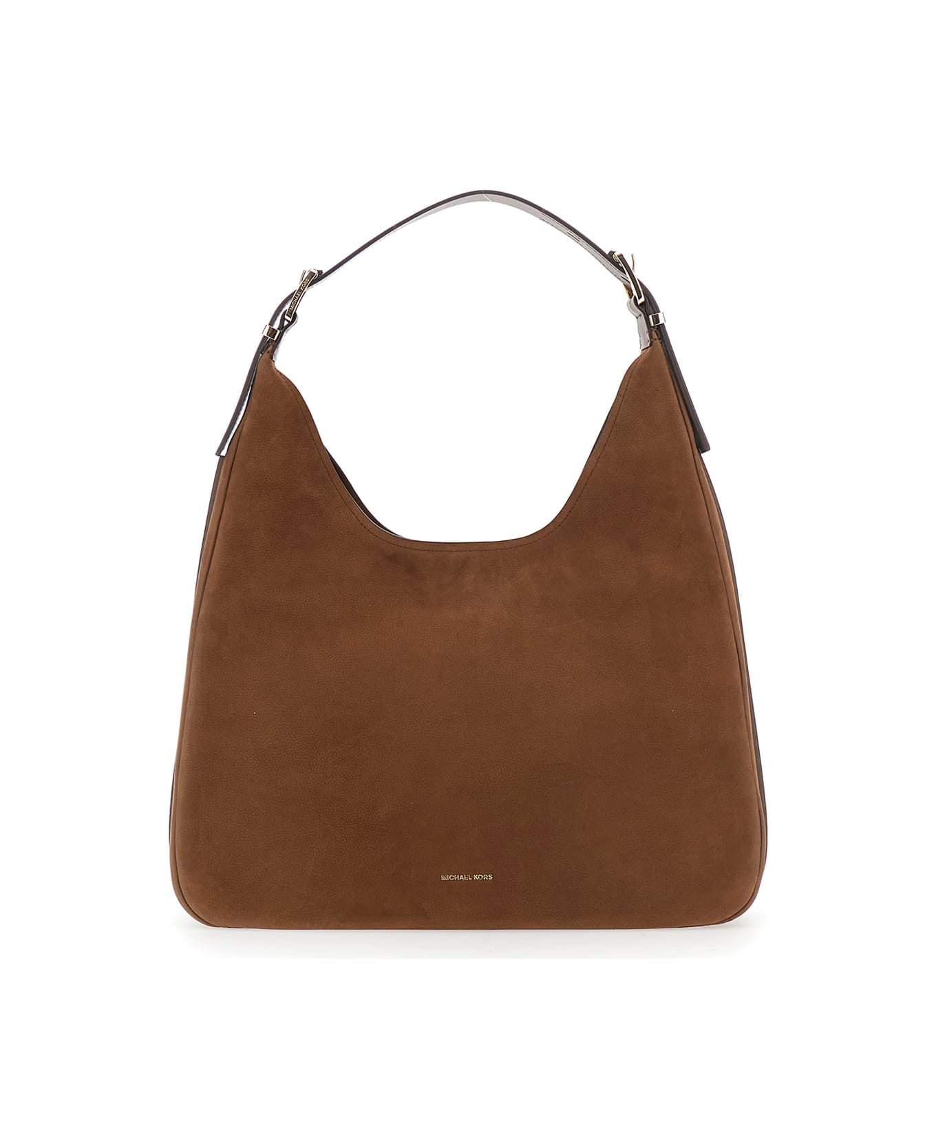 MICHAEL Michael Kors Brown Shoulder Bag With Logo Lettering On The Front In Leather Woman - Brown