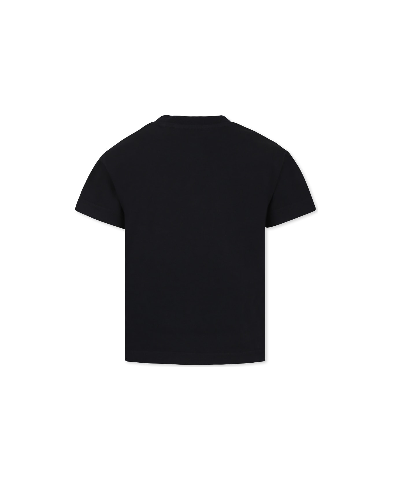 Palm Angels Black T-shirt For Boy With Bear - Black
