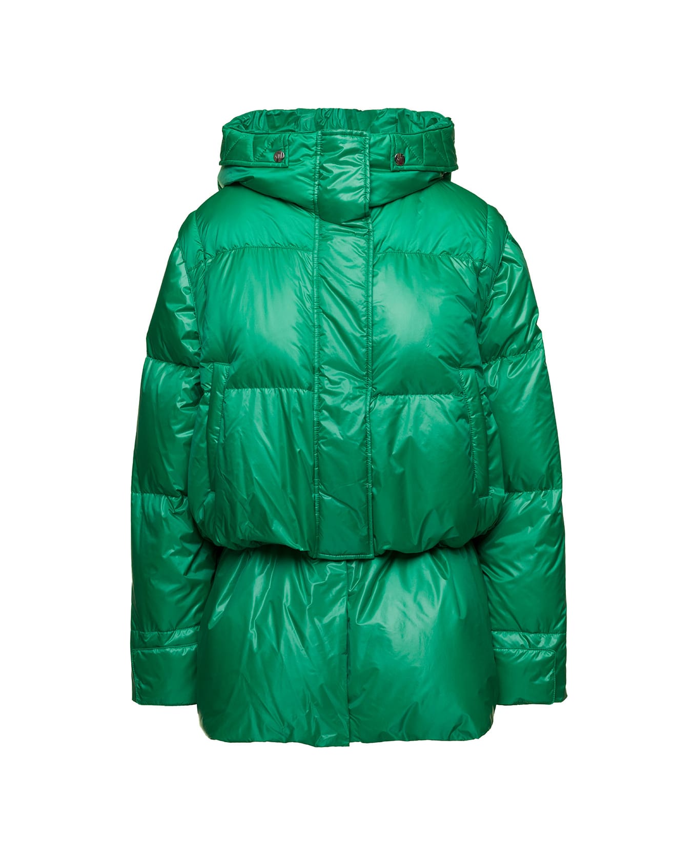 emerald green down jacket