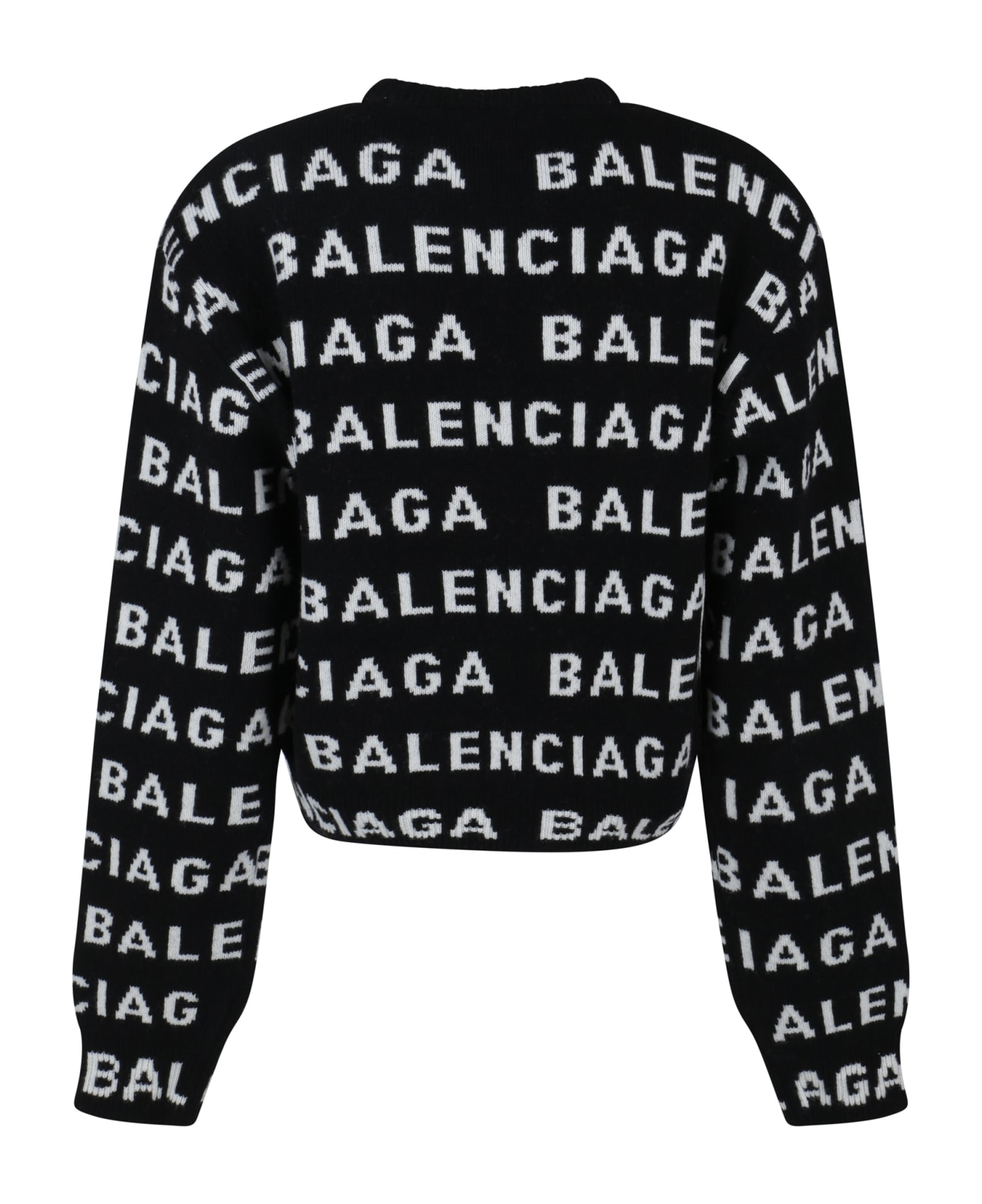 Balenciaga Wool Sweater - Black/white ニットウェア