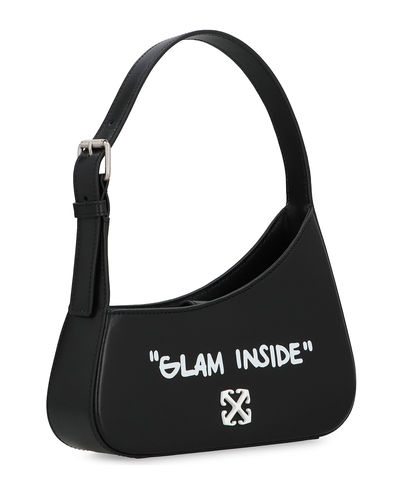 Off-White Jitney Leather Shoulder Bag - black