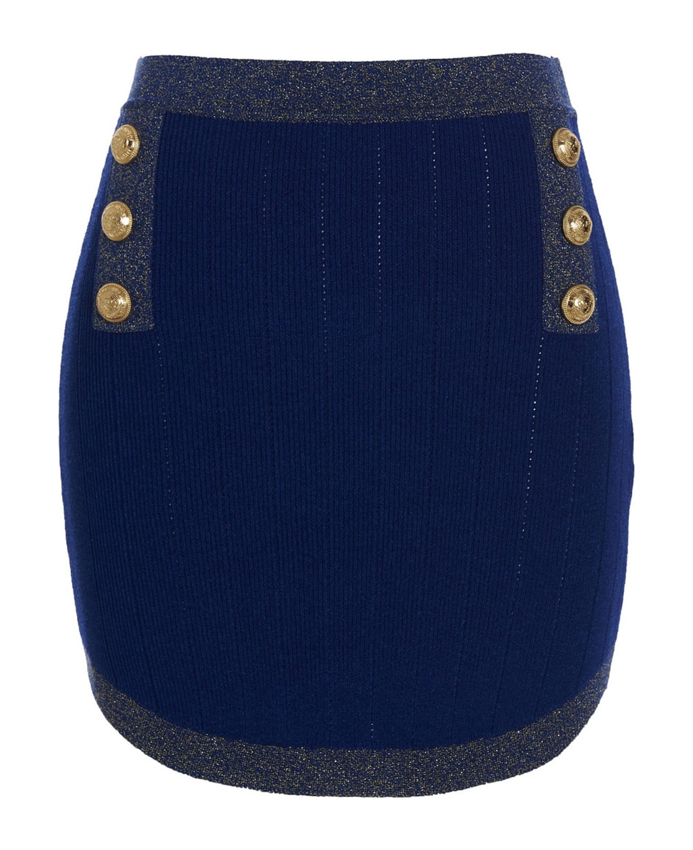 Balmain Lurex Detail Skirt - Blue