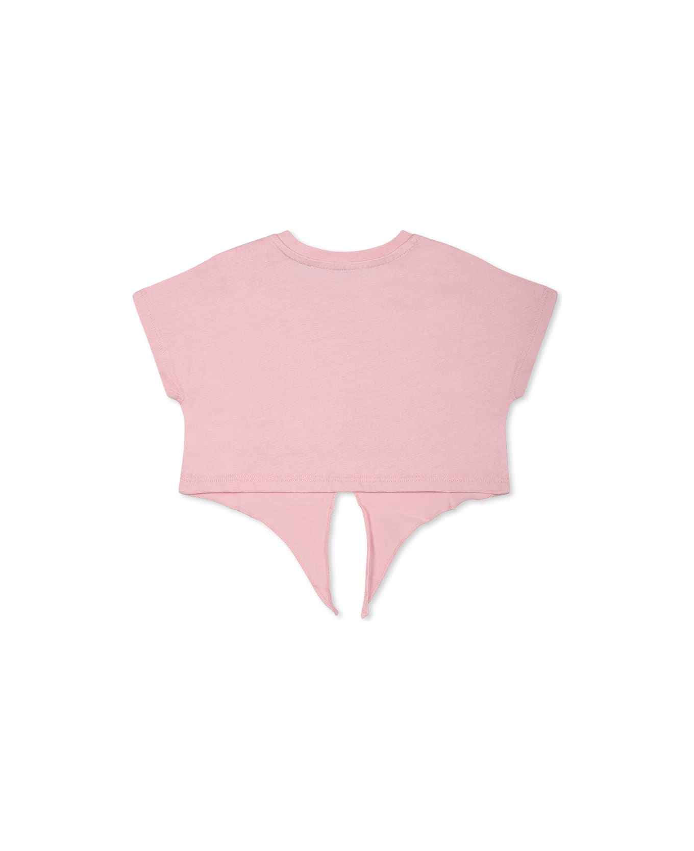 Versace Pink T-shirt For Baby Girl With Logo - Pink