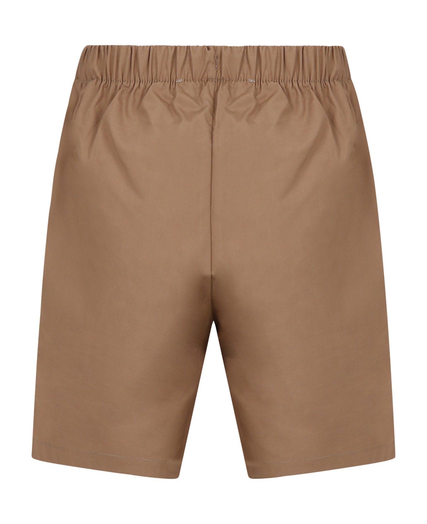 MSGM Brown Shorts For Boy With Logo - Brown ボトムス