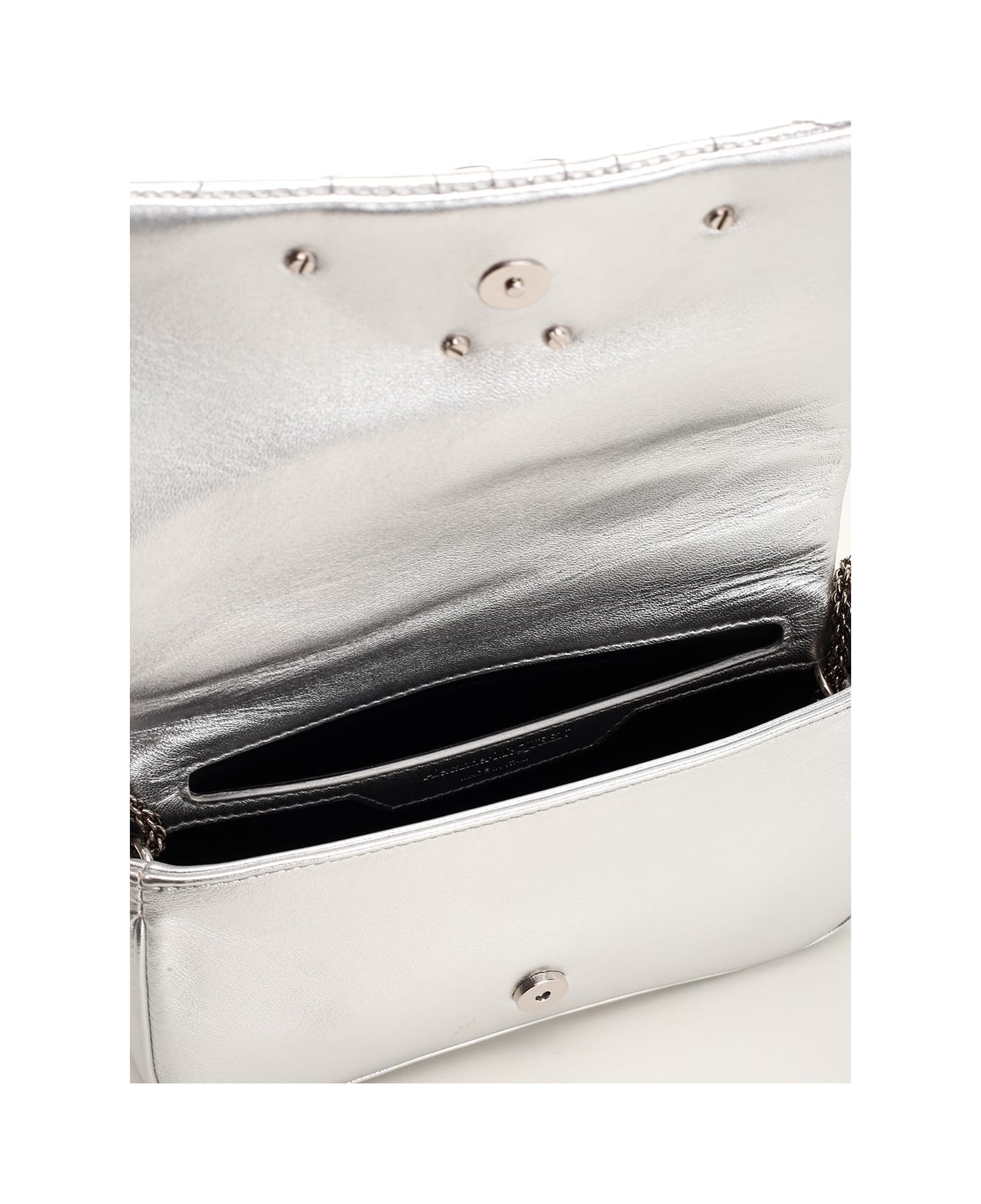 Alexander McQueen 'the Mini Seal' Shoulder Bag - Light Silver