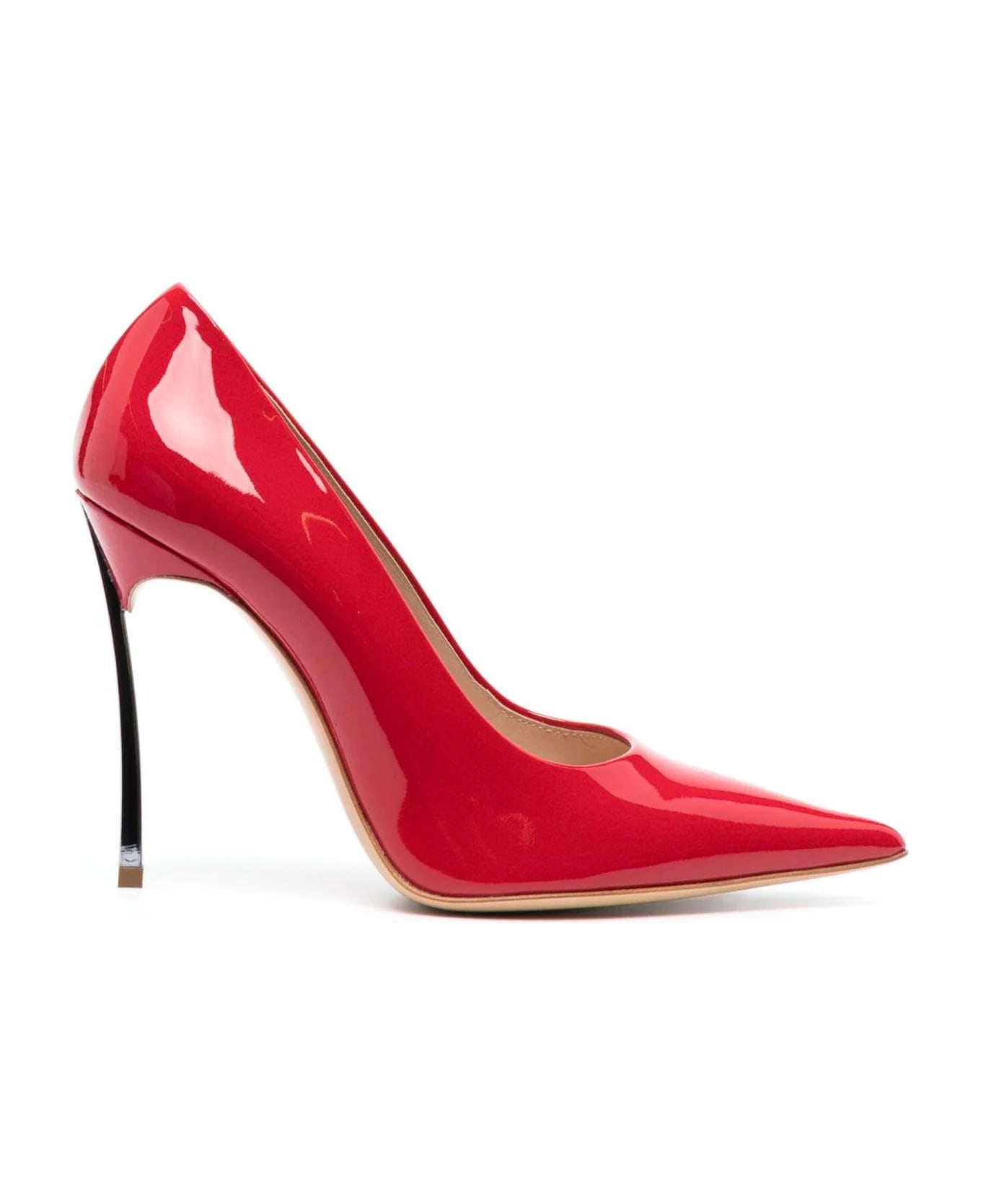 Casadei Bright Red Calf Leather Pumps - Red