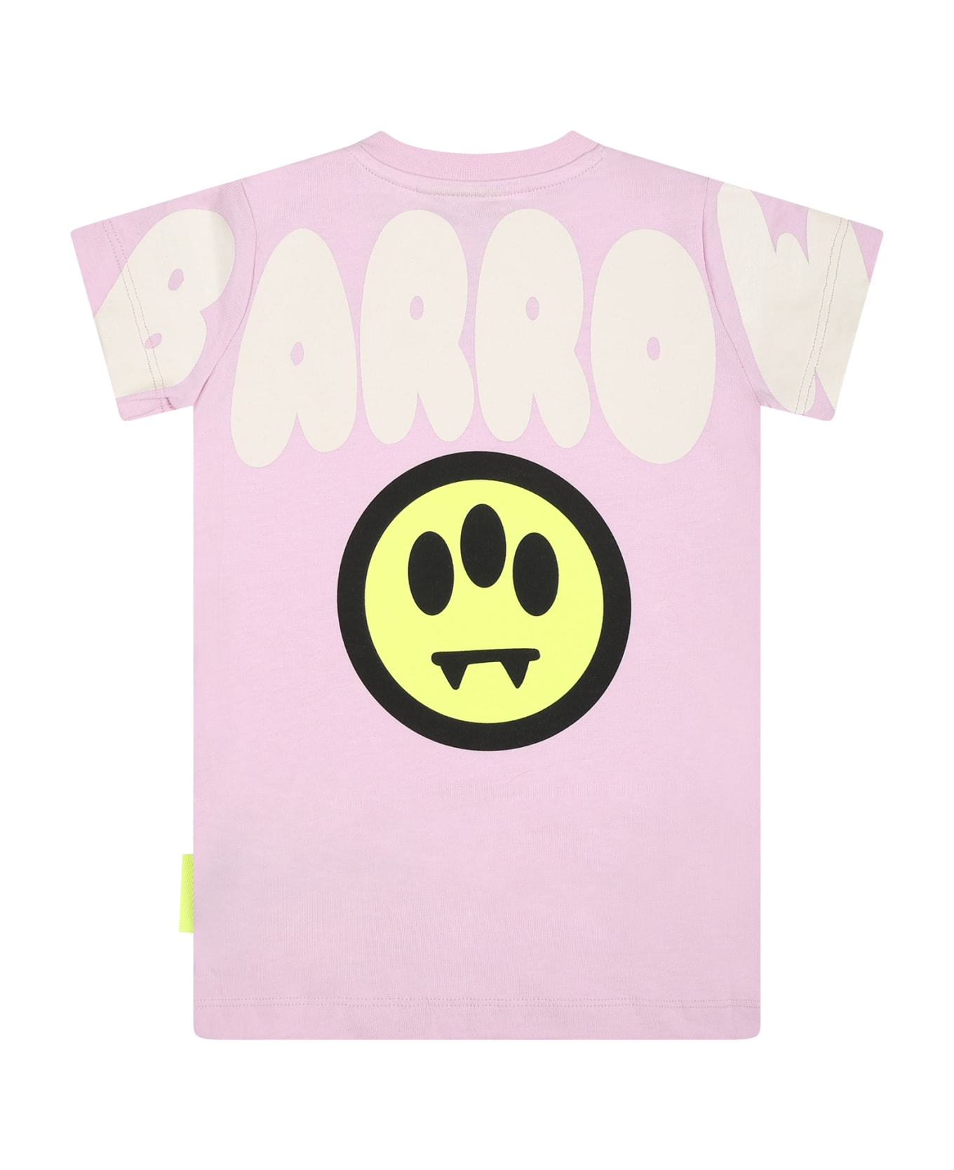 Barrow Pink Dress For Baby Girl With Logo - Pink ウェア