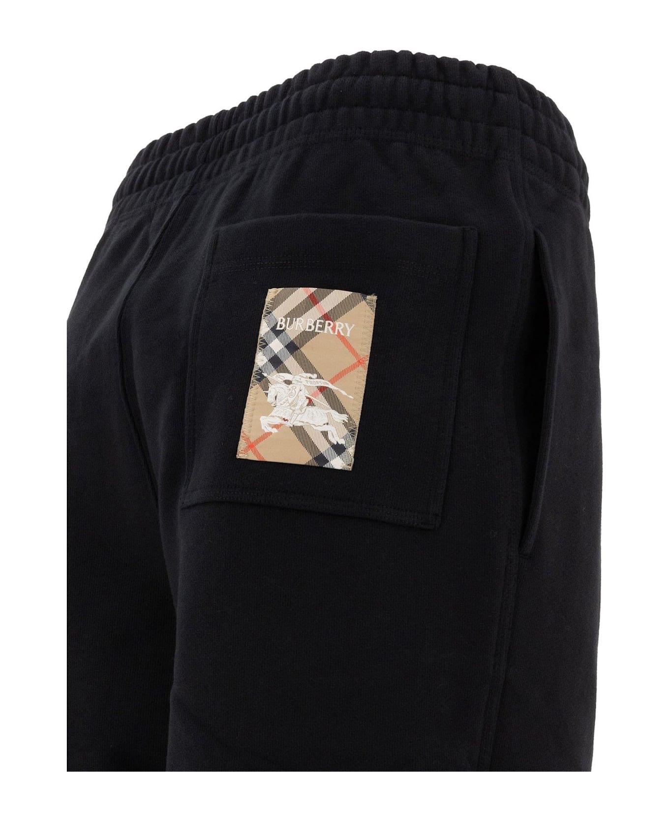 Burberry Check Printed Straight-leg Track Pants - Black