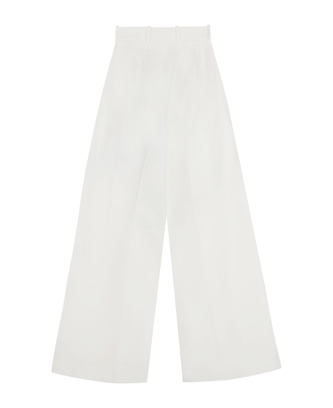Nina Ricci Cotton-linen Trousers - White ボトムス