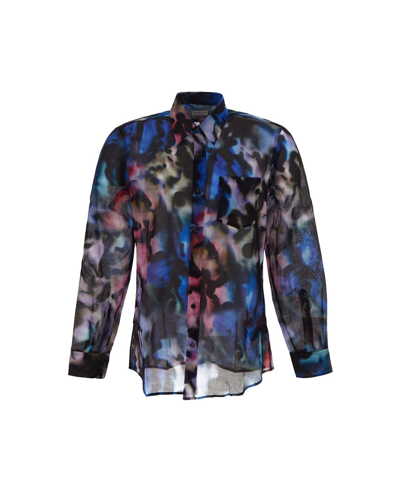 Dries Van Noten Abstract Multicolor Shirt - BLUE シャツ