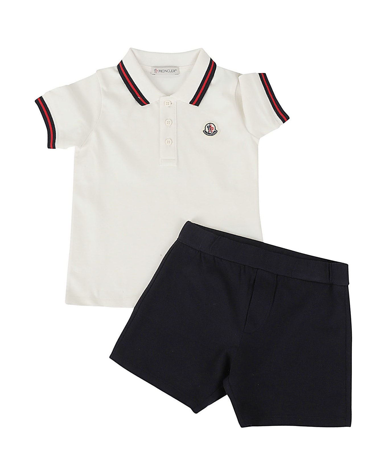 Moncler 2 Pz Tshirt E Shorts - White