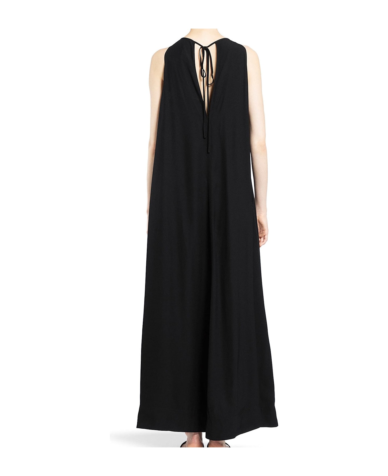 Totême Kyro V-neck Sleeveless Maxi Dress - Black