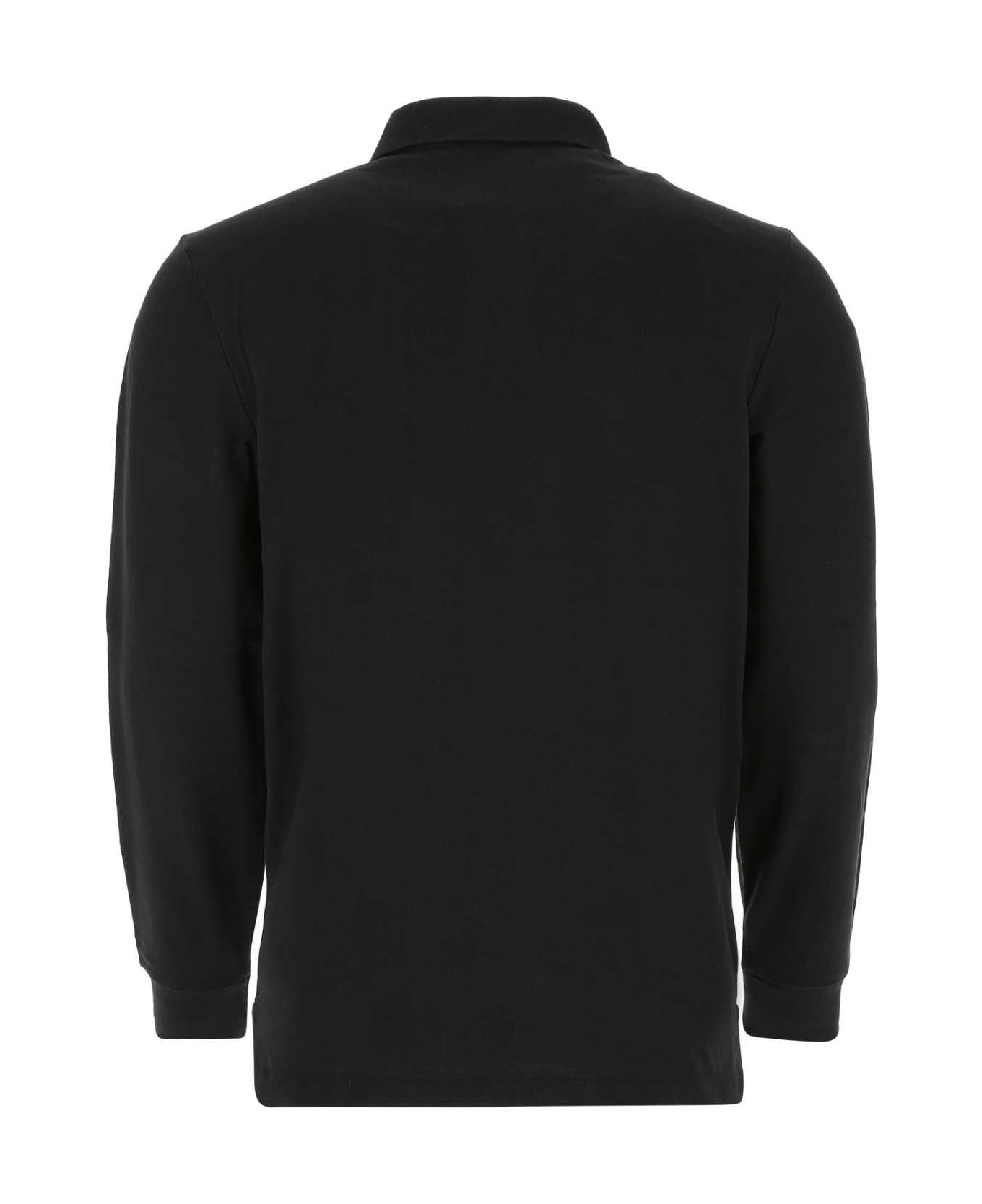 Ralph Lauren Logo Embroidered Long Sleeve Polo Shirt - Polo Black シャツ