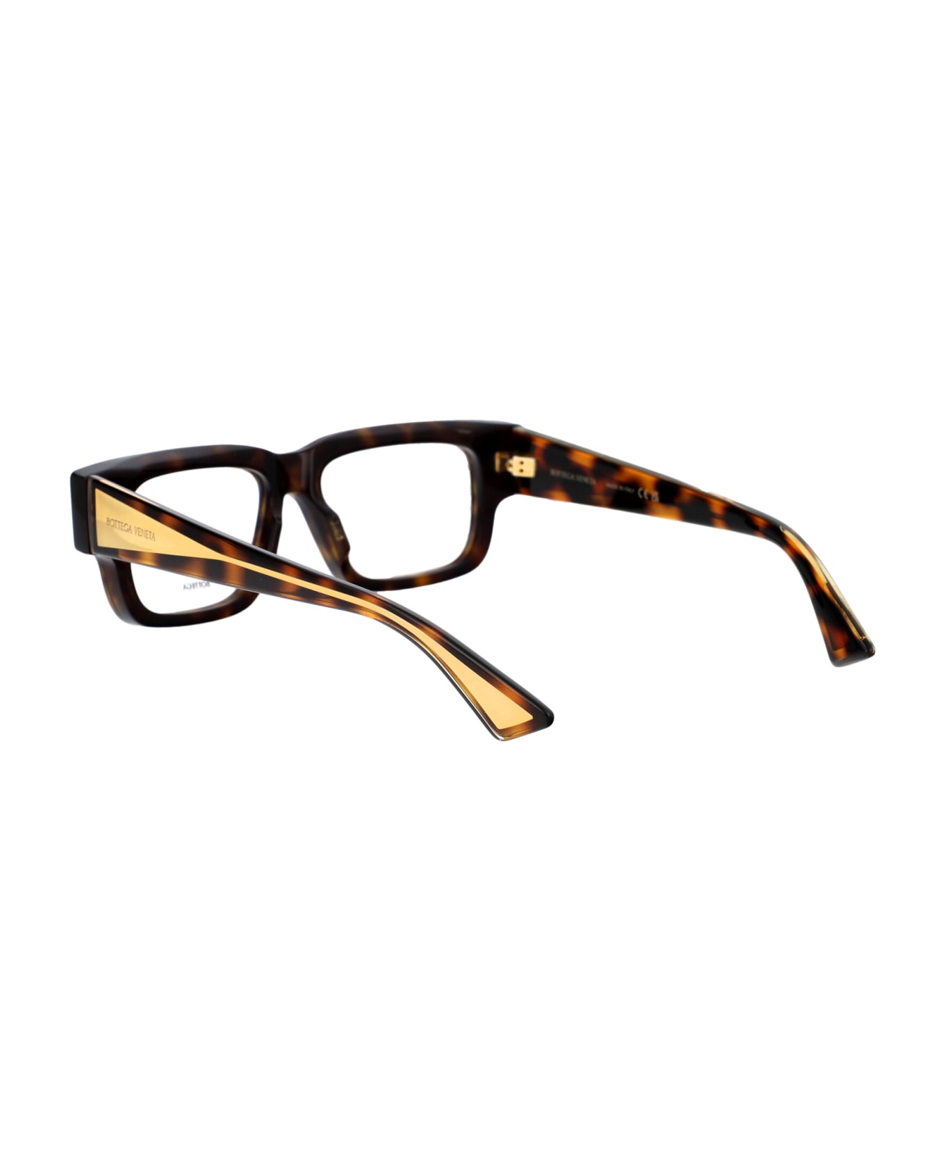Bottega Veneta Eyewear Bv1280o Glasses - 002 HAVANA CRYSTAL TRANSPARENT