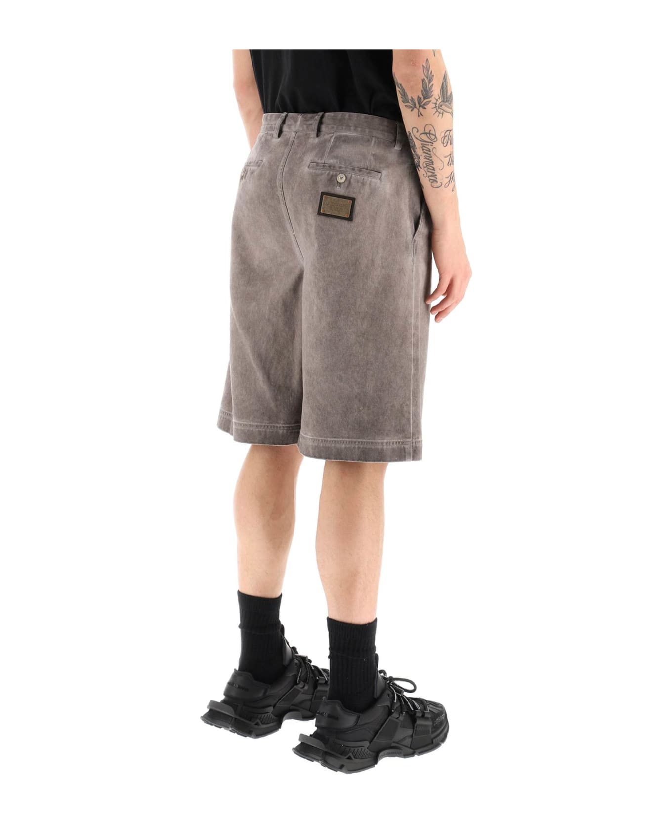 Dolce & Gabbana Bermuda Shorts - Marrone/grigio