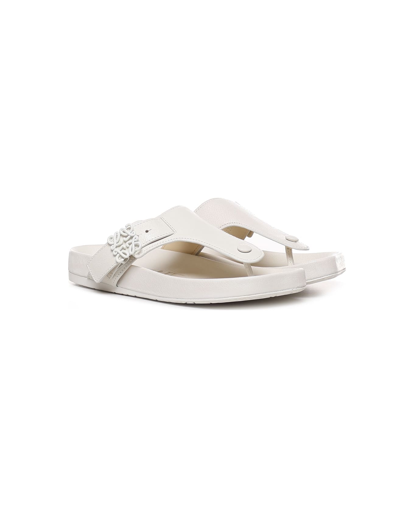 Loewe Ease Sandals In Rubber - White