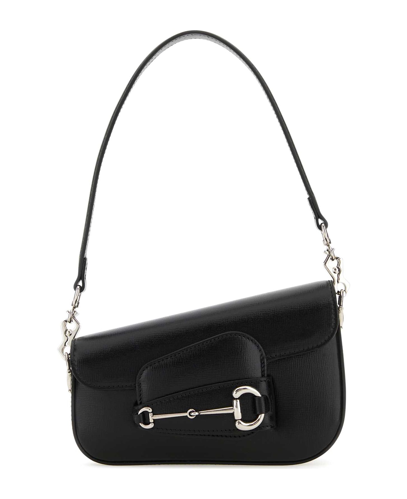 Gucci Black Leather Mini Gucci Horsebit 1955 Handbag - Black