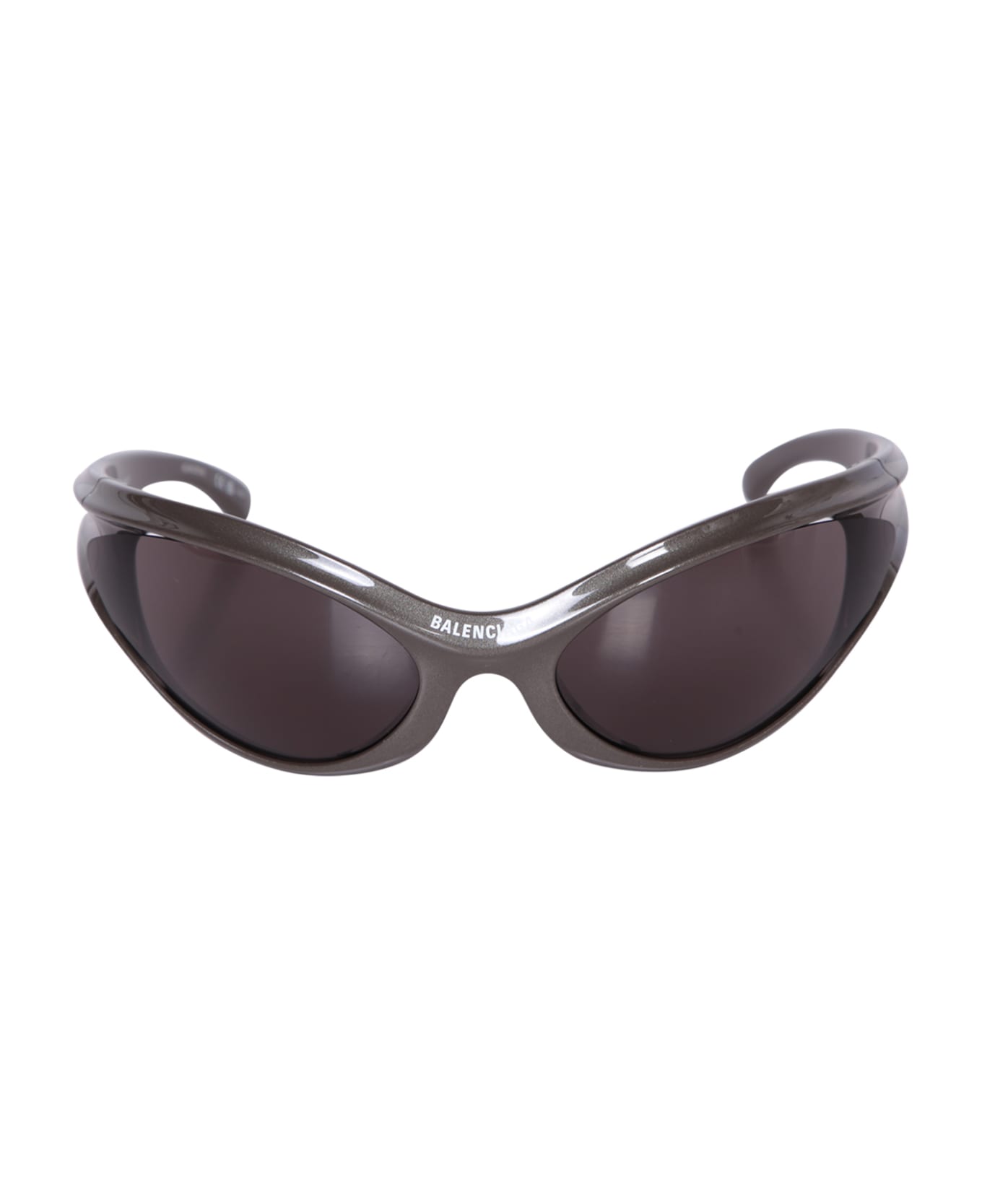 Balenciaga Dynamo Round Grey Sunglasses - Grey