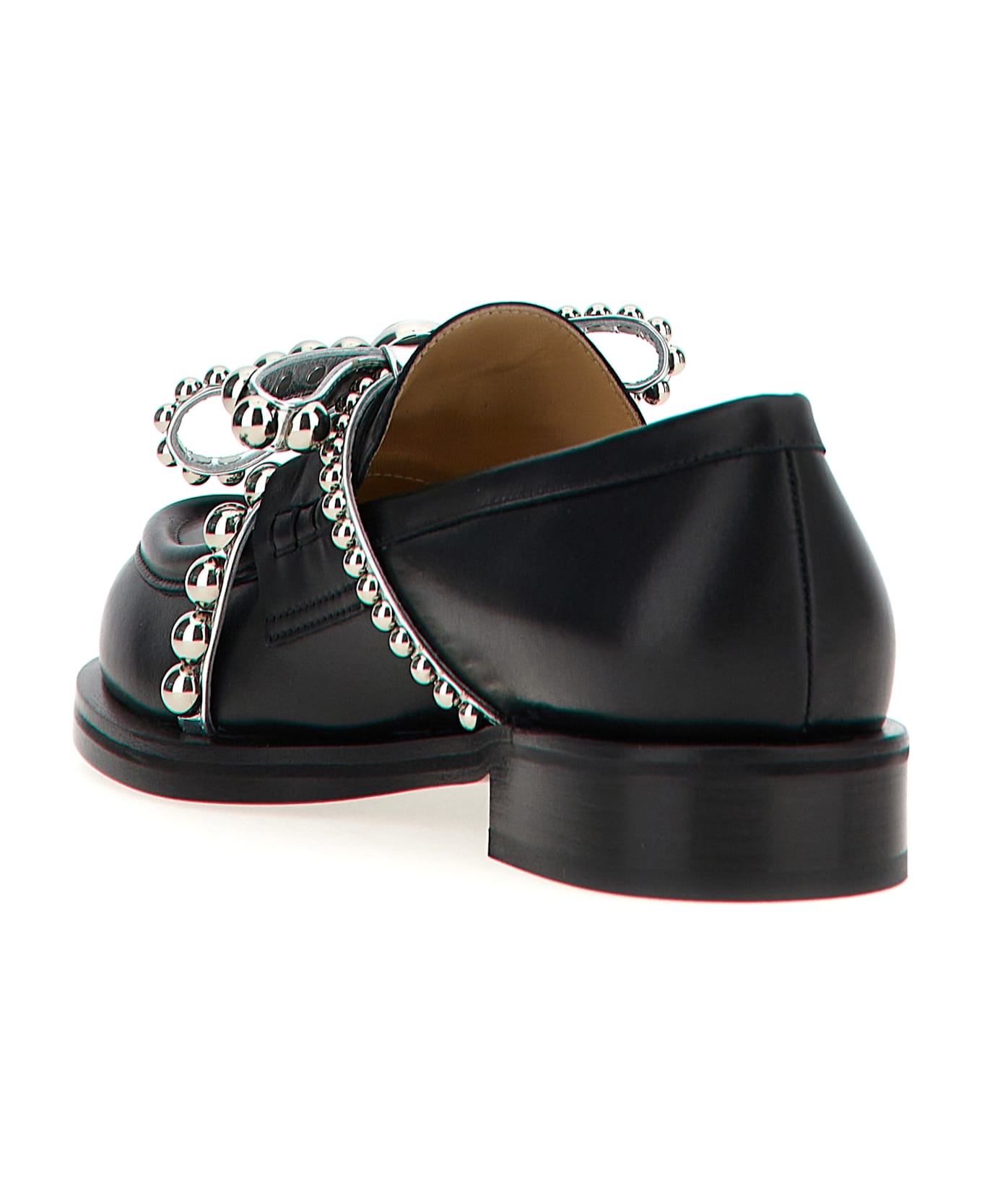 Mach & Mach 'crystal Studs' Loafers - Black  