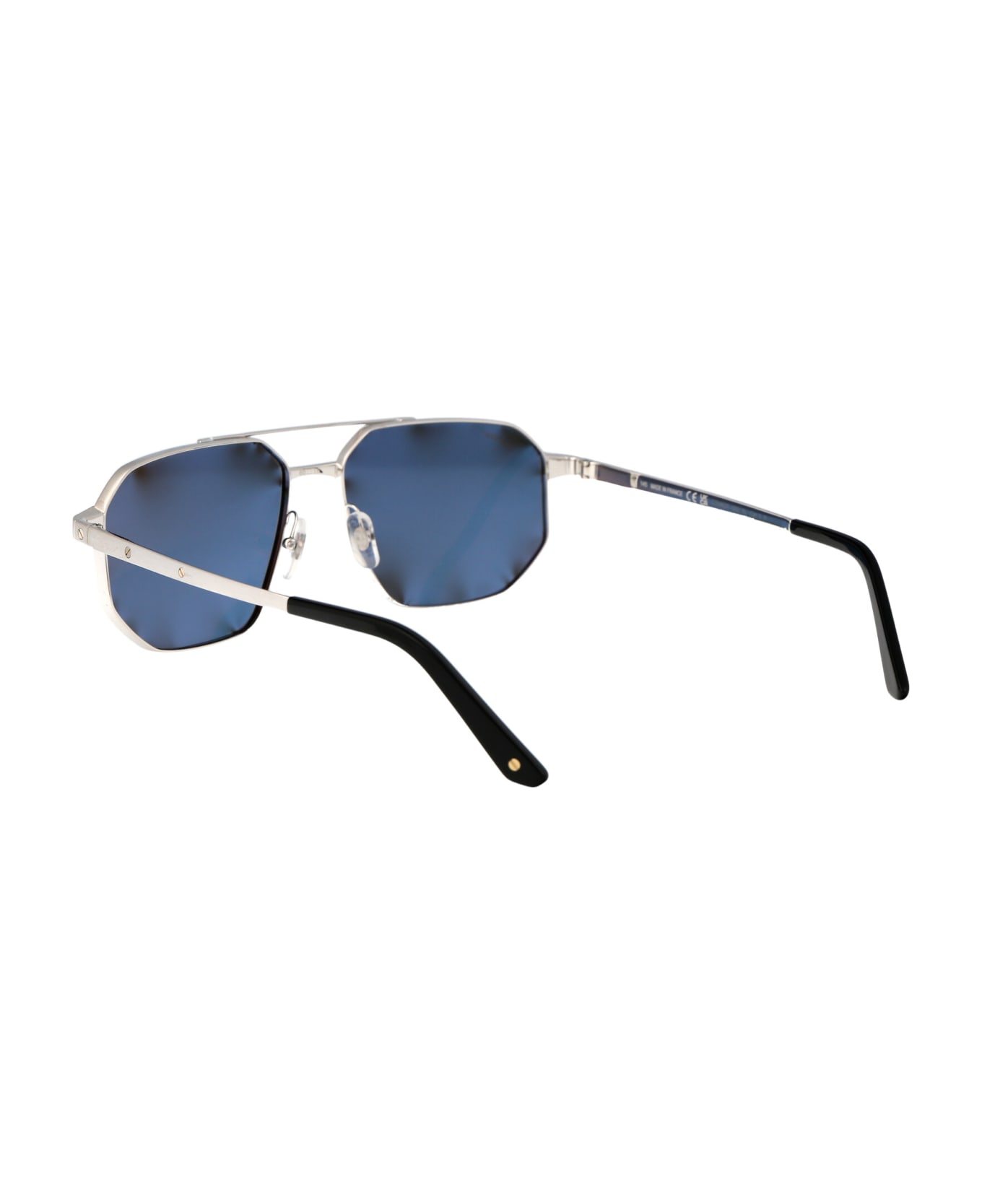 Cartier Eyewear Ct0462s Sunglasses - 002 SILVER SILVER BLUE サングラス