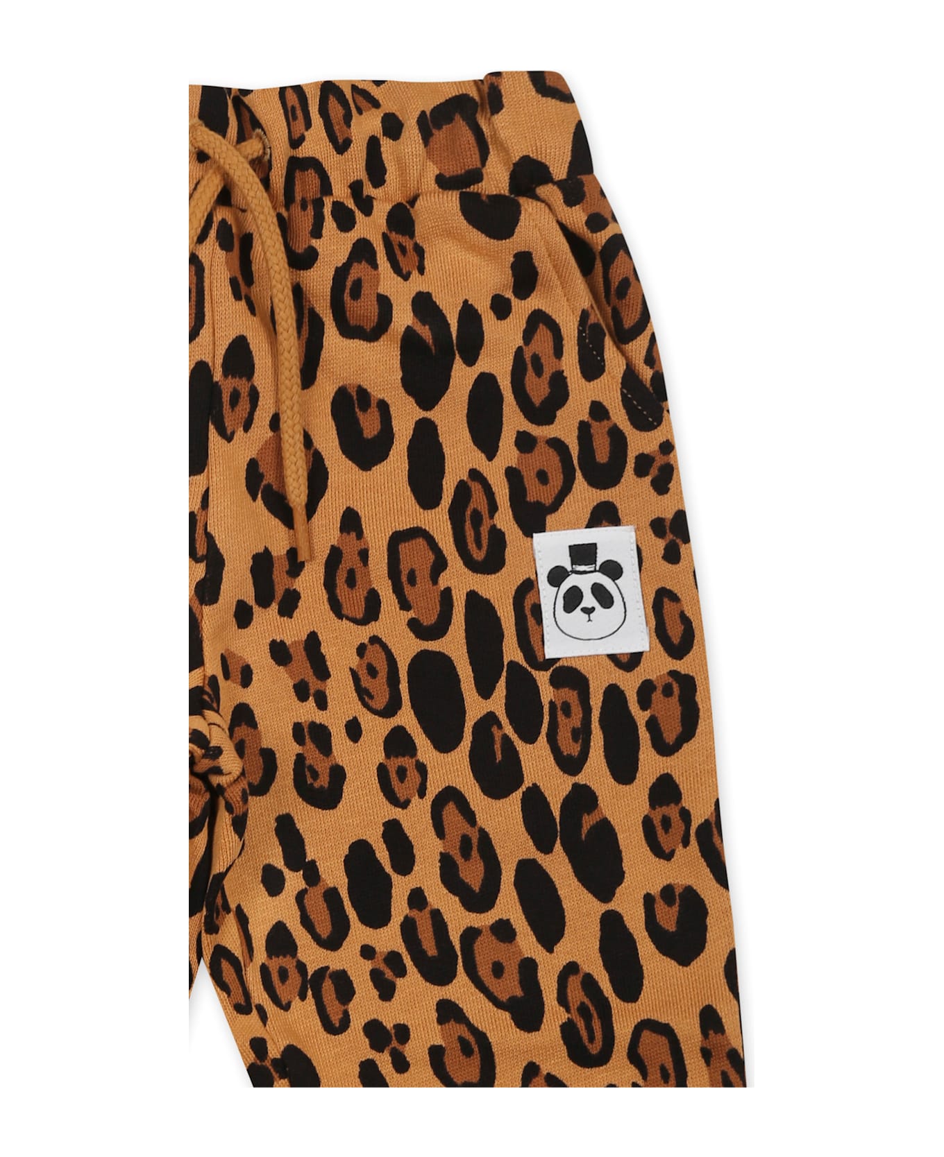 Mini Rodini Beige Trousers For Babykids With Spotted Print - Beige