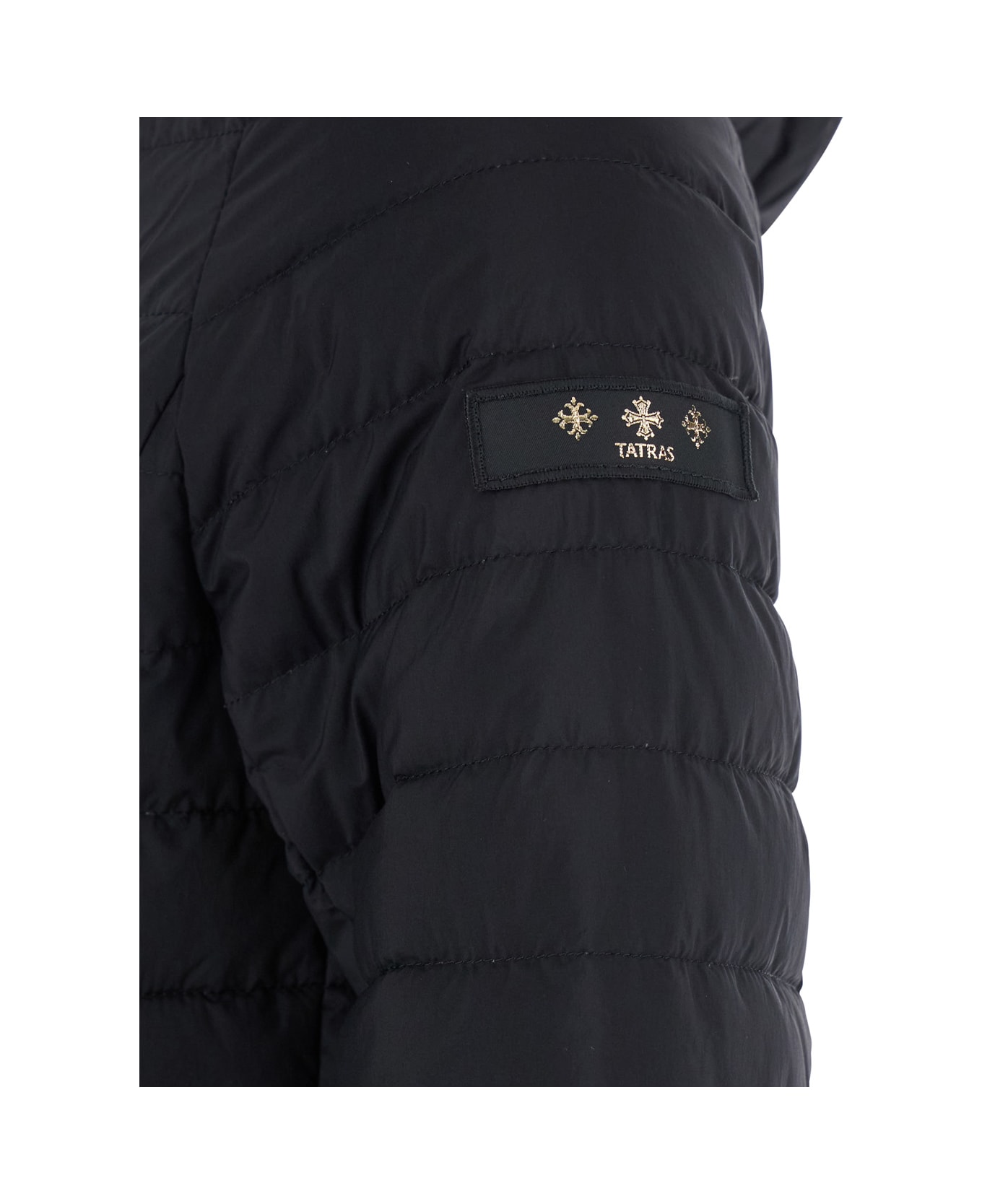 TATRAS Black Down Jacket With Drawstring Hood In Tech Fabric Woman - Black