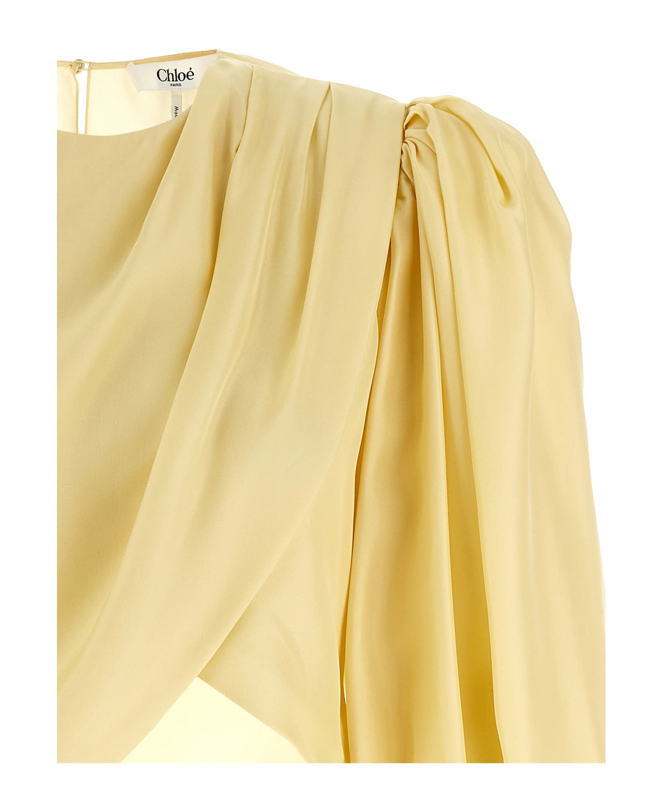 Chloé Draped Top - Yellow