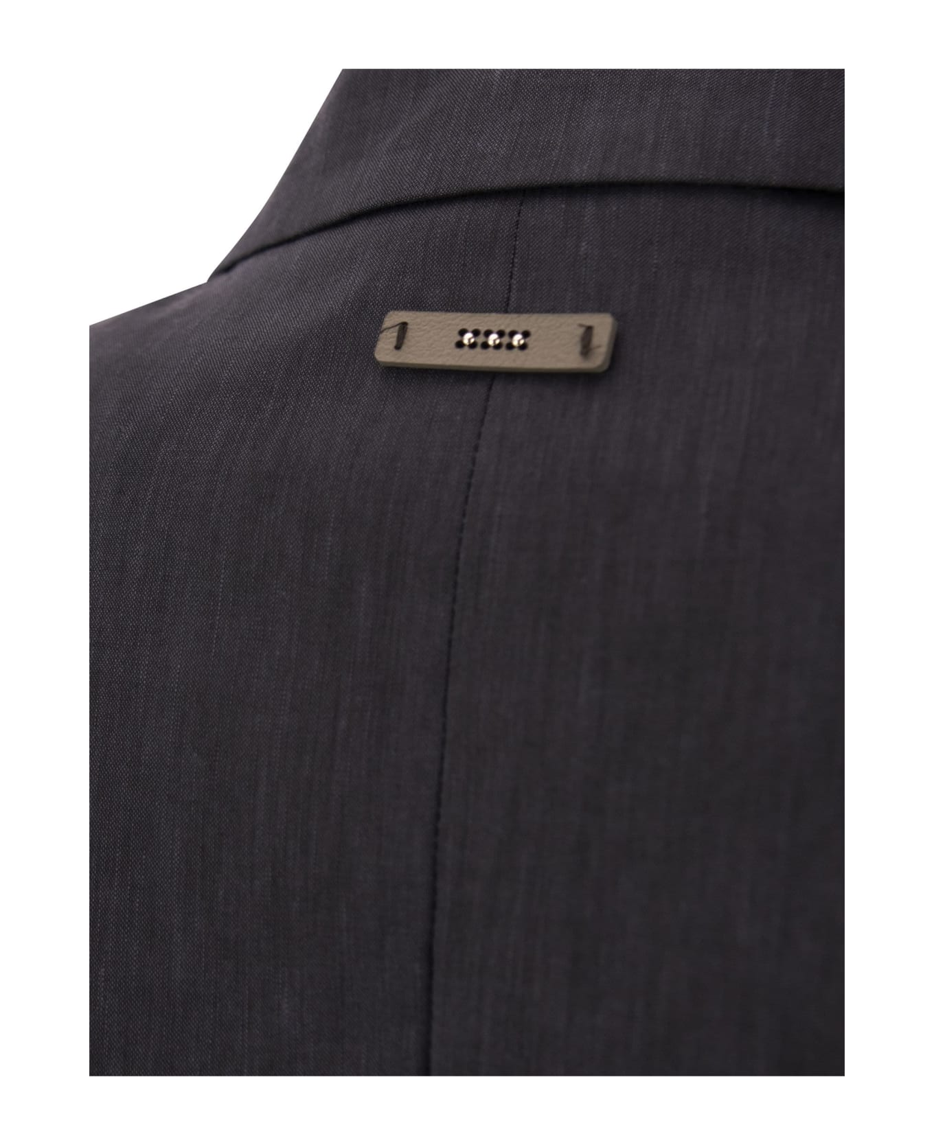 Peserico Wool And Linen Canvas Double-breasted Blazer - Dark Blue ブレザー
