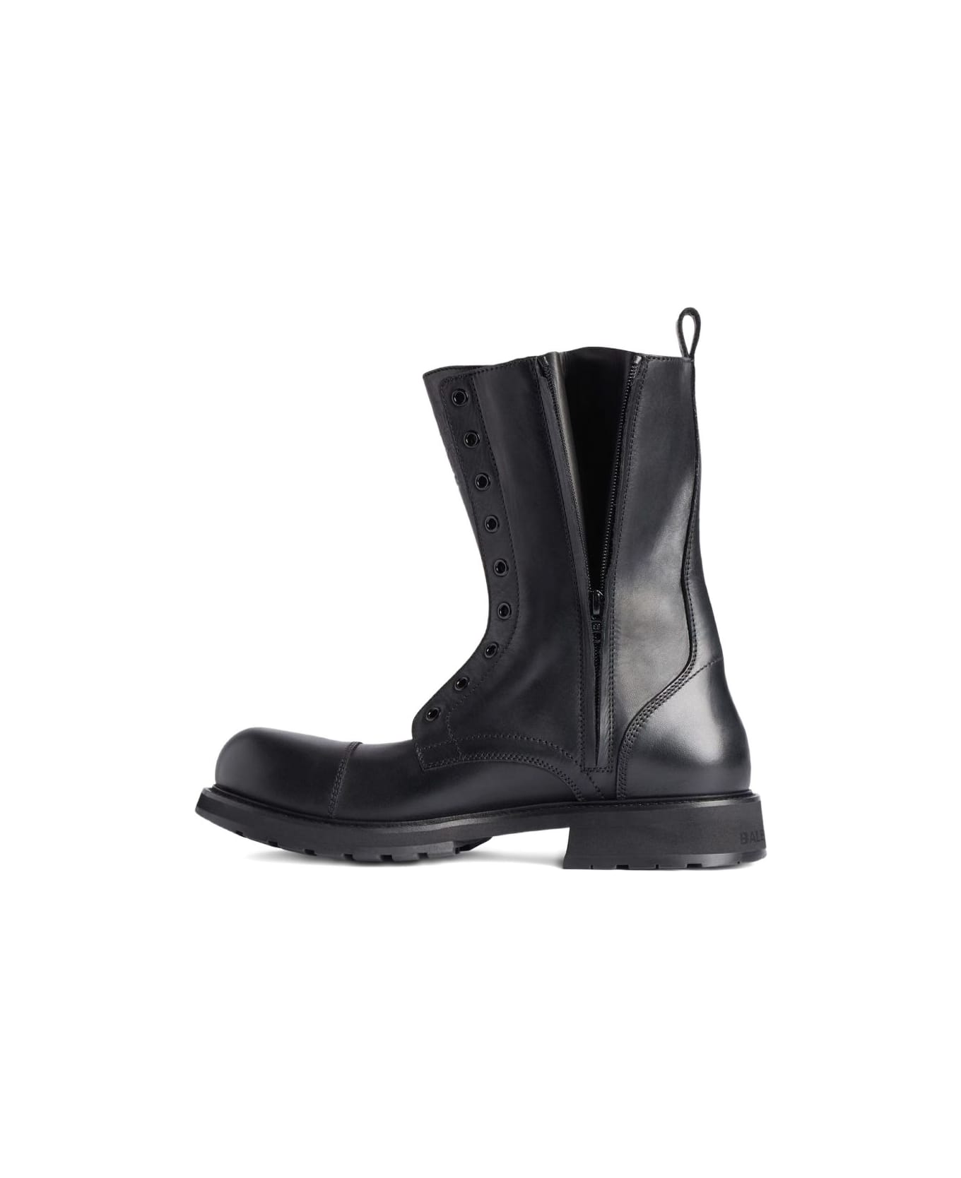 Balenciaga Truck Leather Boots - Black