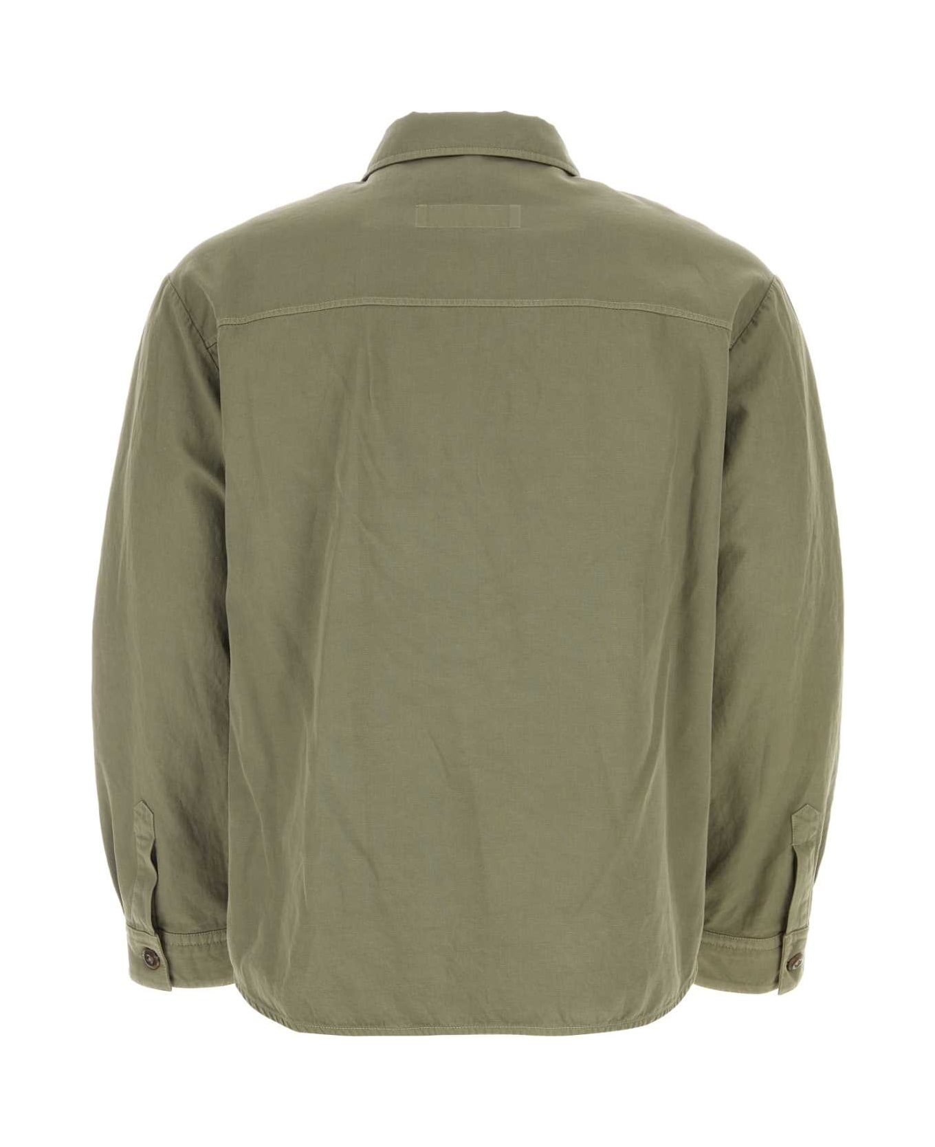 Fay Sage Green Cotton Blend Shirt - V608