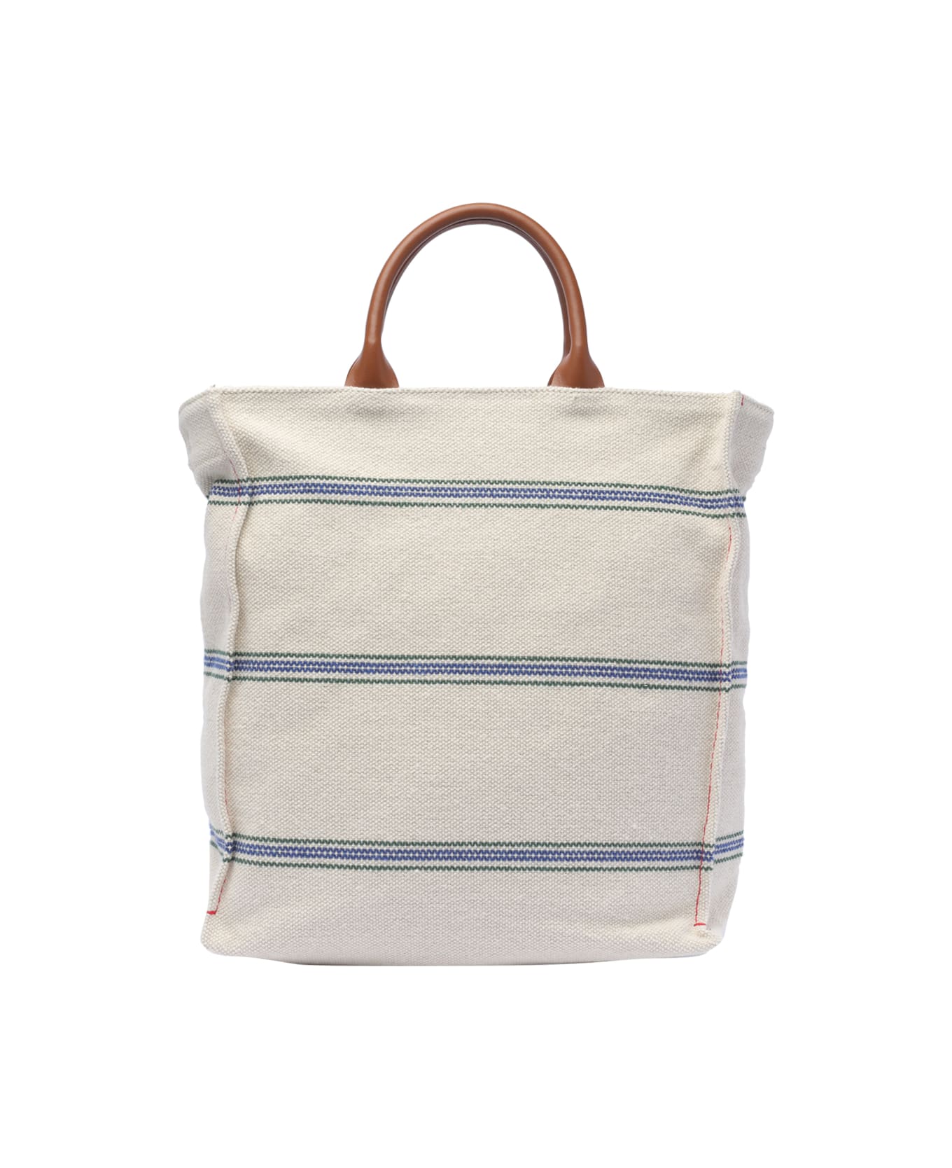 Marni Logo Shopping Bag - Beige/blu トートバッグ