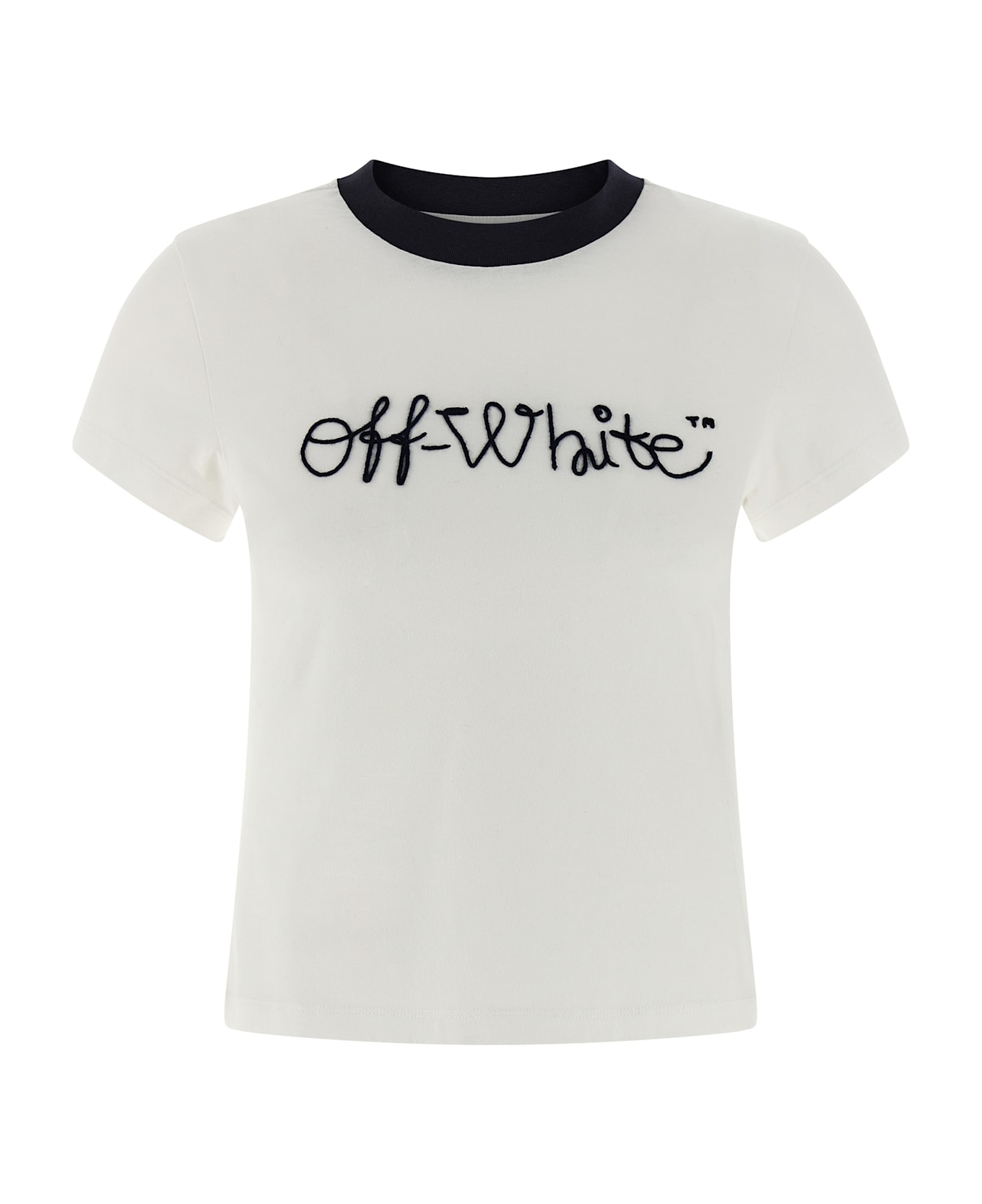 Off-White 
emb Script Logo
 T-shirt - White/Black