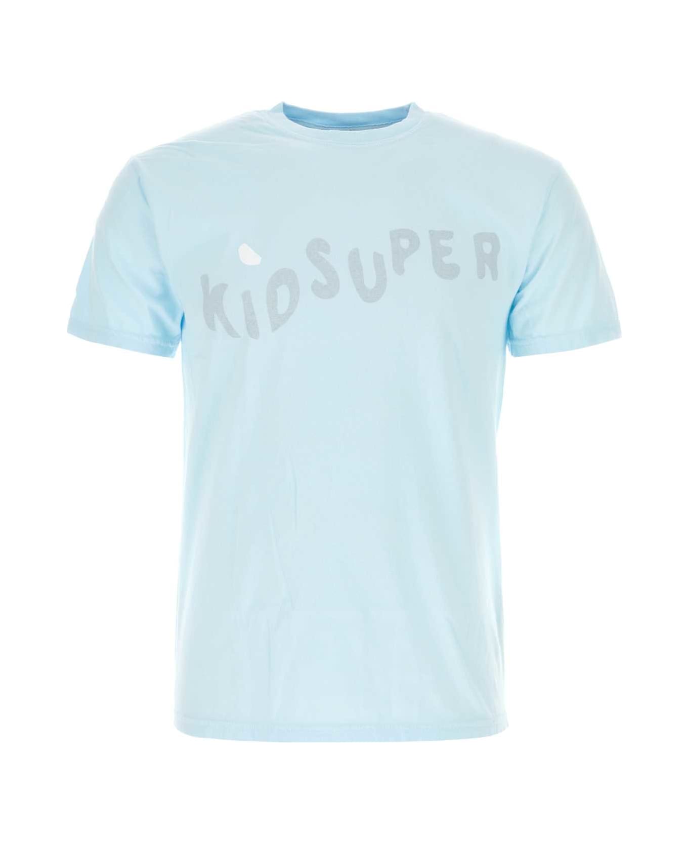 Kidsuper Light-blue Cotton T-shirt - KIDSUPERWAVE シャツ